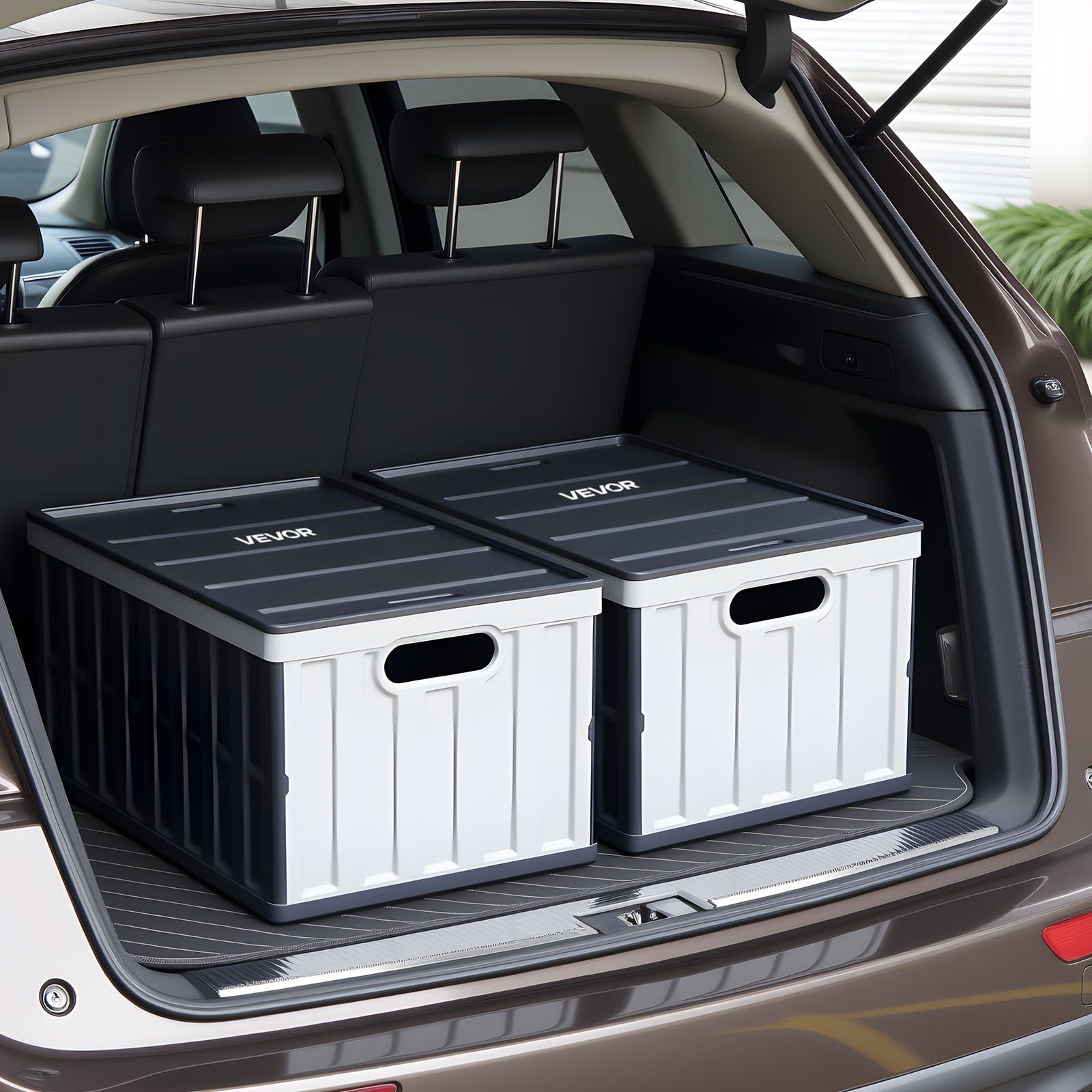 Plastic Collapsible Storage Bins with Lids, 65L 2 Packs, Stackable Folding Storage Crates with Handles, Holds 38 kg Per Bin, Heavy Duty Containers, Space-Saving Baskets, for Home Organizing - Image 8