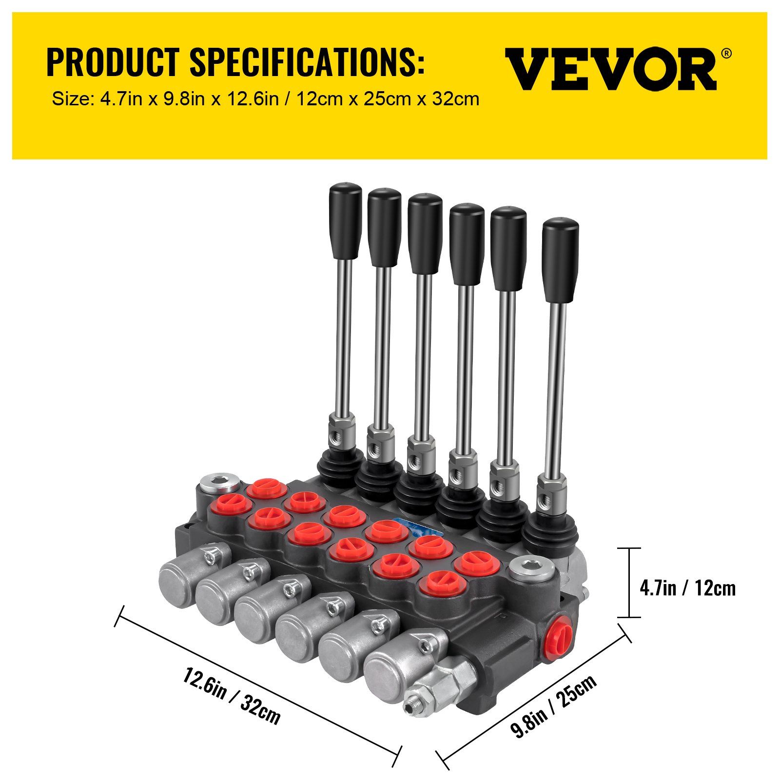 Hydraulic Directional Control Valve, 6 Spool Hydraulic Spool Valve, 11 GPM Hydraulic Loader Valve, 3600 PSI Directional Control Valve, Hydraulic Valves And Controls For Tractors Loaders Tanks - Image 7