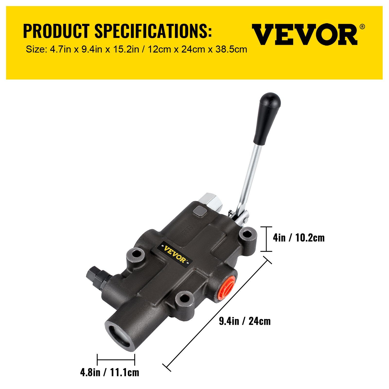 Hydraulic Directional Control Valve, 1 Spool Hydraulic Spool Valve, 21 GPM Hydraulic Loader Valve, 3625 PSI Directional Control Valve, Hydraulic Valves And Controls For Tractors Loaders Tanks - Image 7