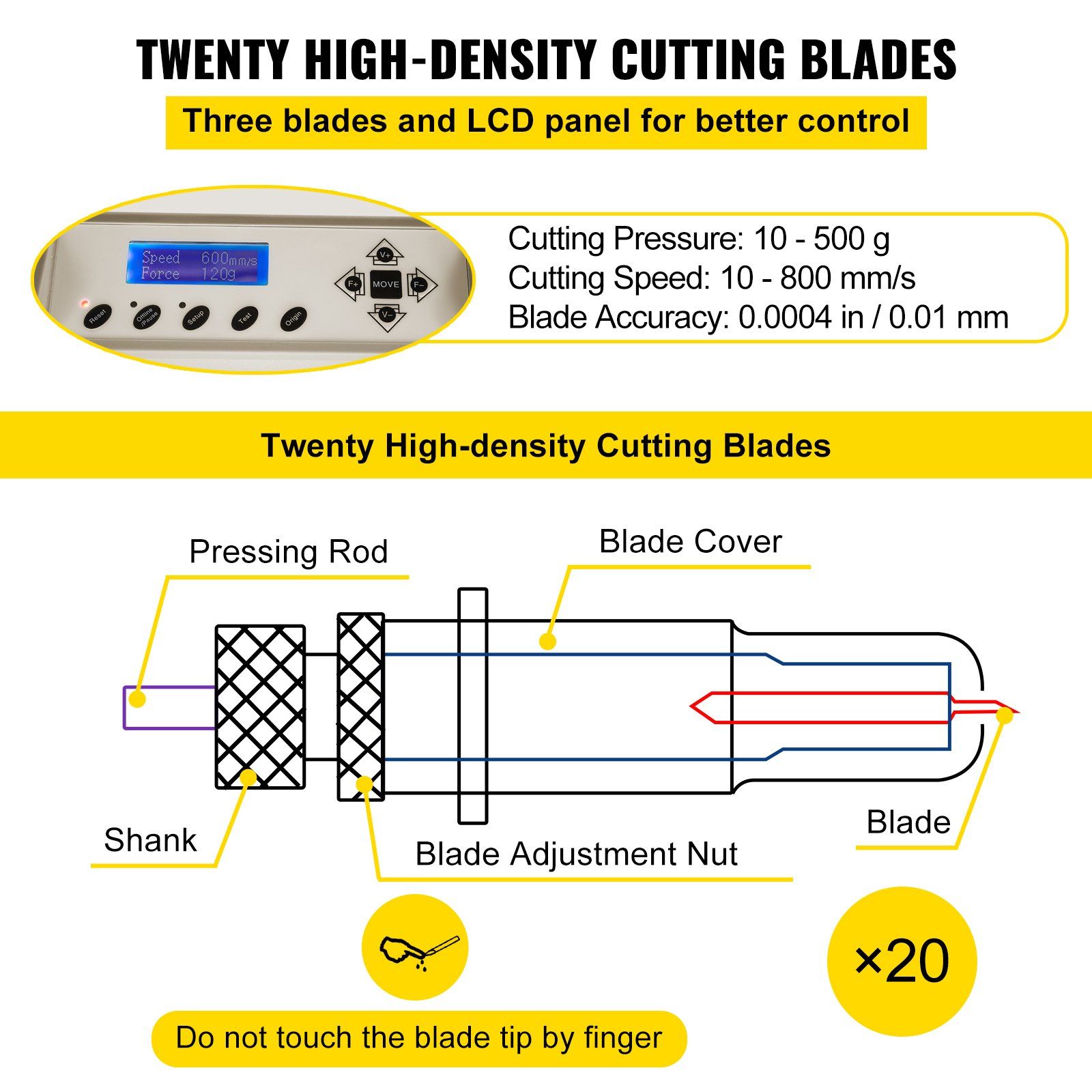 Vinyl Cutter 870mm Vinyl Cutter Machine Maximum Paper Feed 34inch White Vinyl Plotter Cutter Machine Vinyl Plotter with Sturdy Floor Stand Adjustable Force and Speed for Sign Making - Image 4