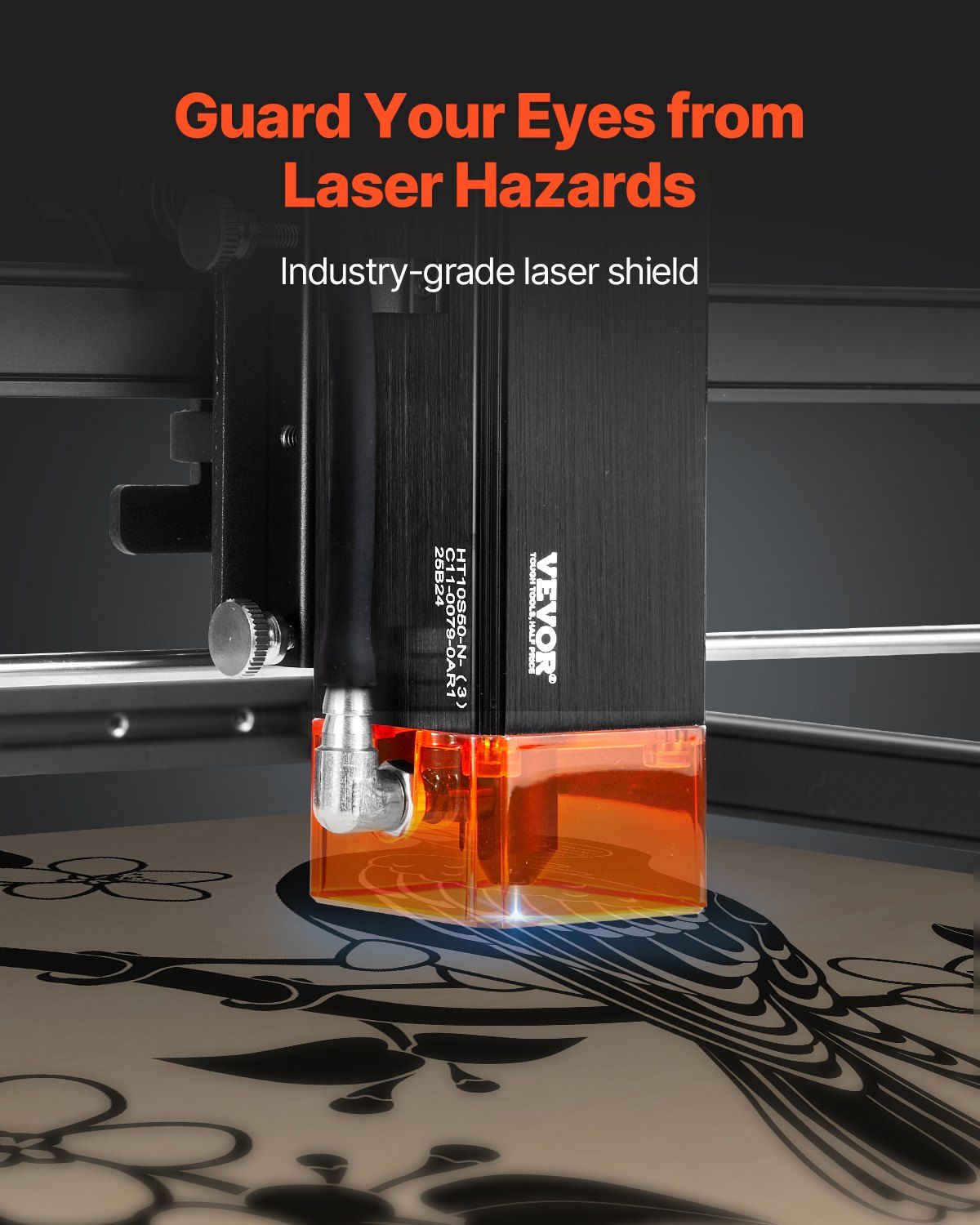 Laser Engraver, 10W Output, Laser Engraving Cutter Machine, 14.9 x 15.7 in/38 x 40 cm Working Area, 10000 mm/min Movement Speed, Compressed Spot with Eye Protection, for Wood, Certain Metal - Image 6