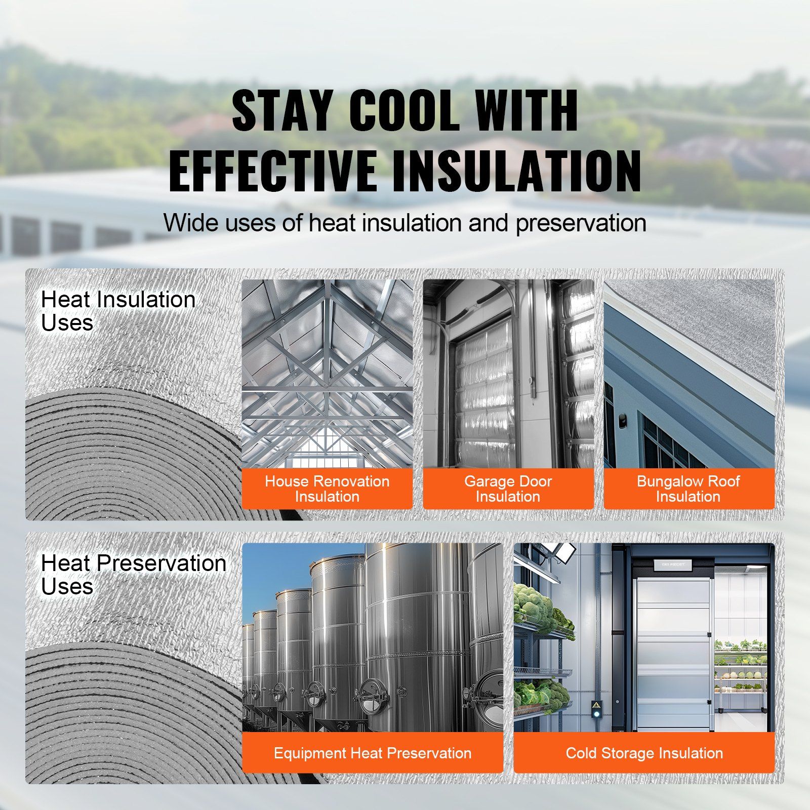 Double Reflective Insulation Roll, Foam Core Radiant Barrier, 5.5mm 48 in x 50 ft, Double-Sided Aluminum Foil EPE Foam Heat Reflective Shield, Thermal Insulation Roll for Window RV Roof - Image 6
