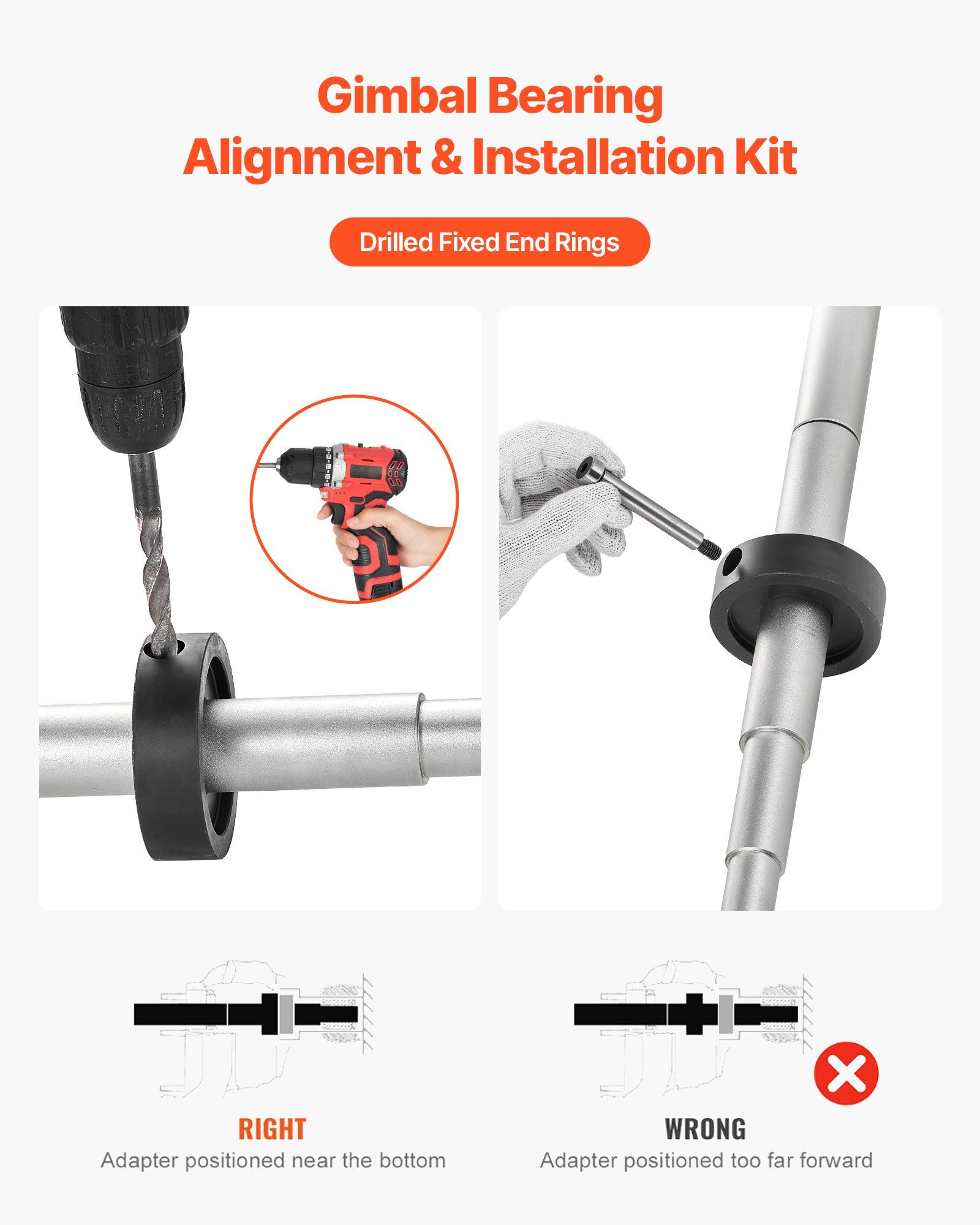 Mercruiser Alignment Tool & Gimbal Bearing Puller Set, Compatible with Mercruisers, OMC, Volvo Cobra Bell Housings, Engine Alignment Tool, Bearing Puller Seal Bellow Expander Tools Installer - Image 4