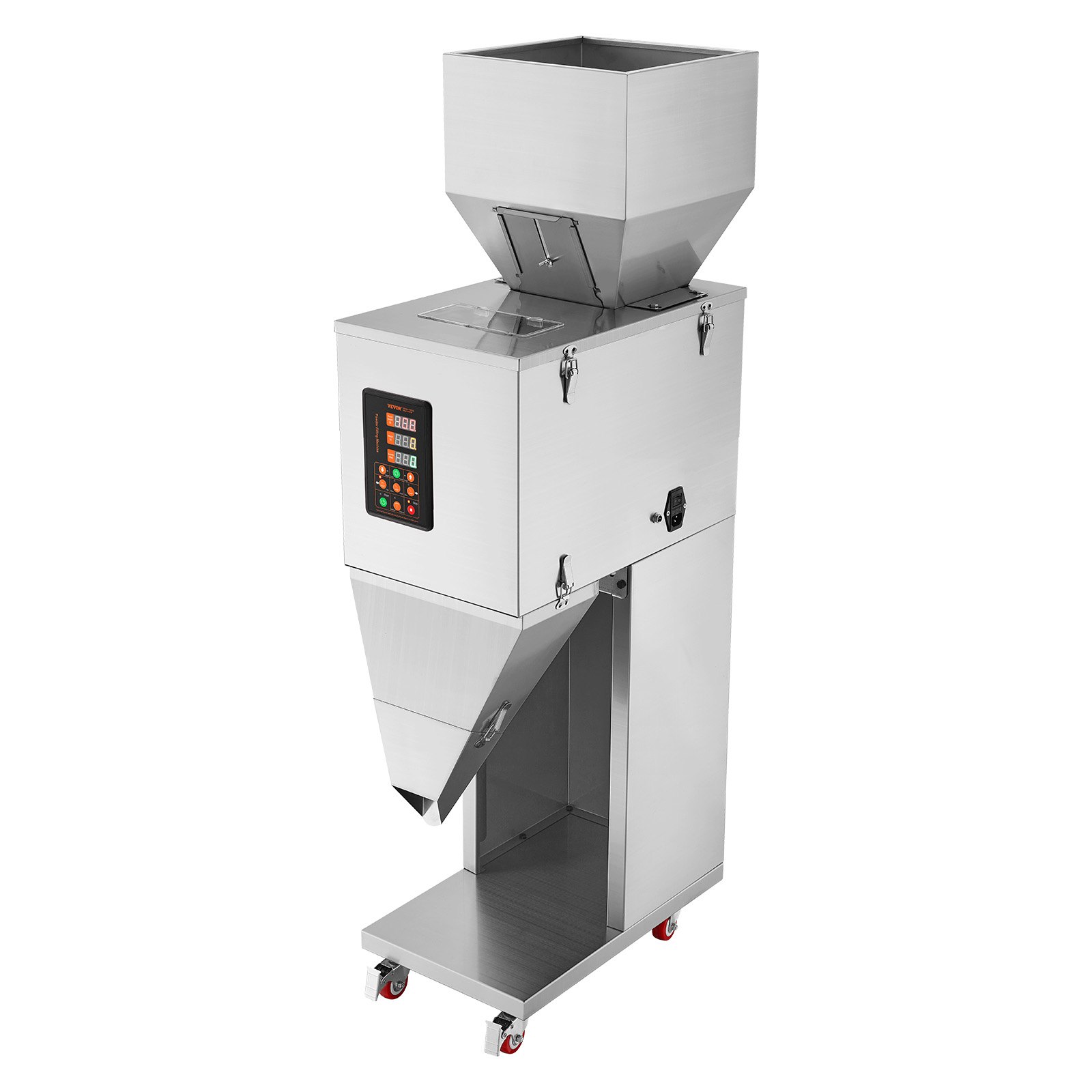 Particle Filling Machine, 10-1000g, Automatic Filler Machine with Foot Pedal, Stainless Steel Weighing Filling Machine, Weigh Filler Packing Machine for Beans Seeds Grains Tea Granular Packing - Image 1