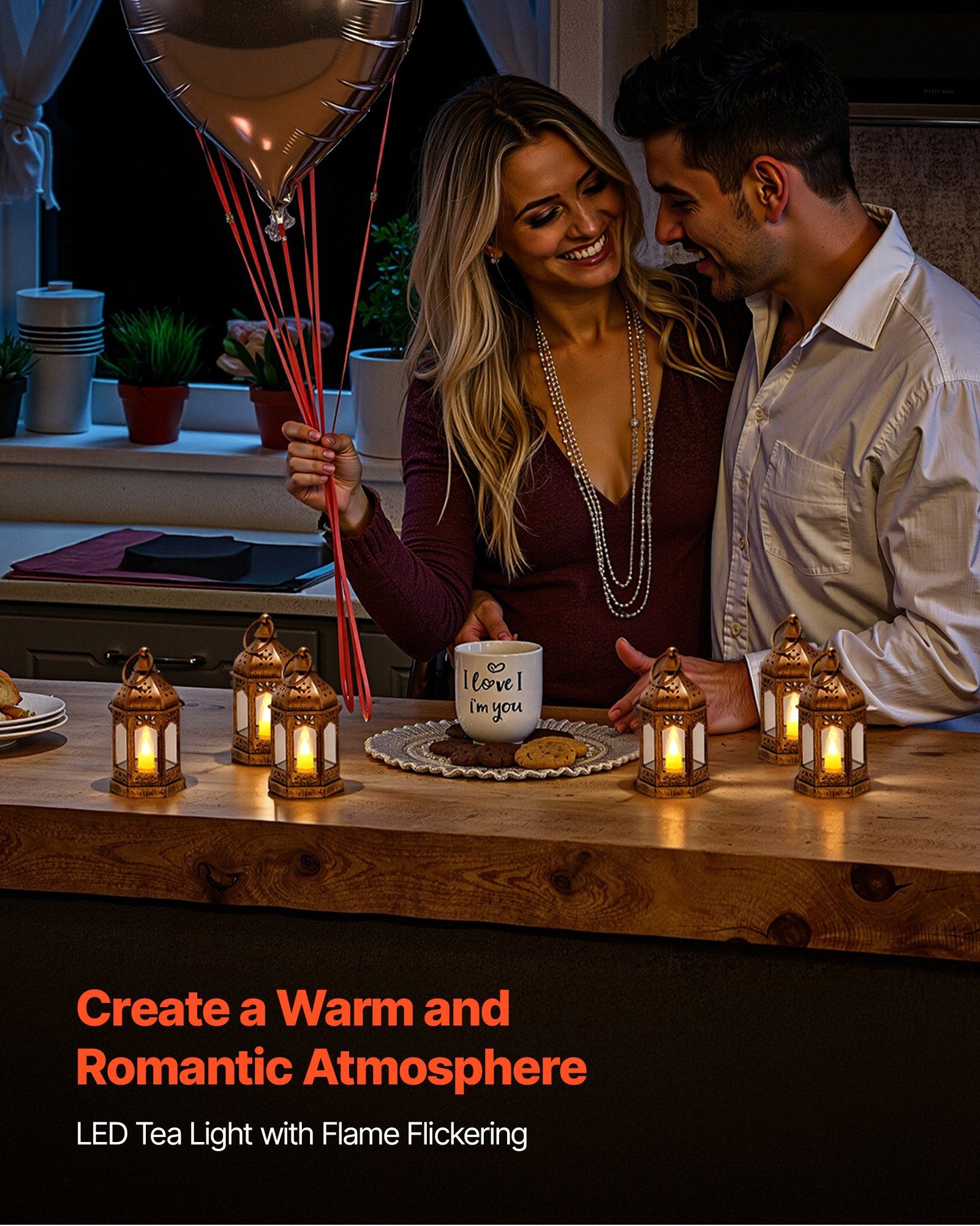 12 Pcs Decorative Candle Lantern, LED Electric Flameless Candle, Plastic LED Holder with Glass, Wall Hanging Indoor Porch Lanterns for Wedding Table Party Farmhouse Indoor Decor, Bronze - Image 2