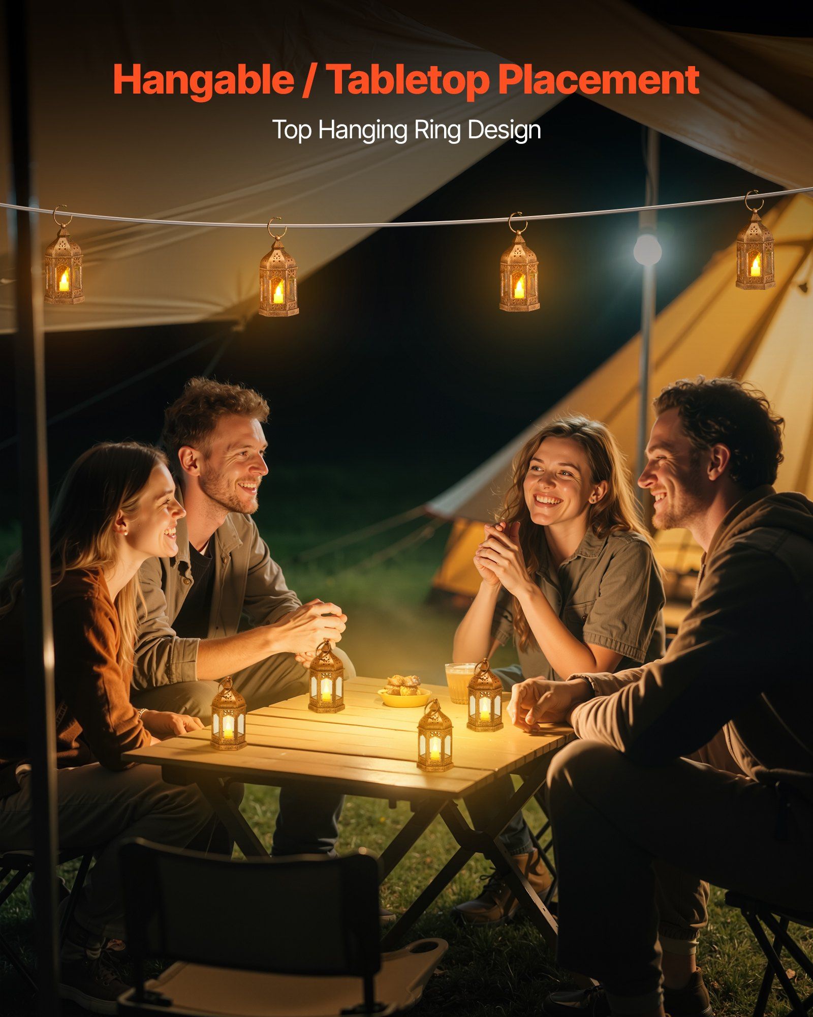 12 Pcs Decorative Candle Lantern, LED Electric Flameless Candle, Plastic LED Holder with Glass, Wall Hanging Indoor Porch Lanterns for Wedding Table Party Farmhouse Indoor Decor, Bronze - Image 5