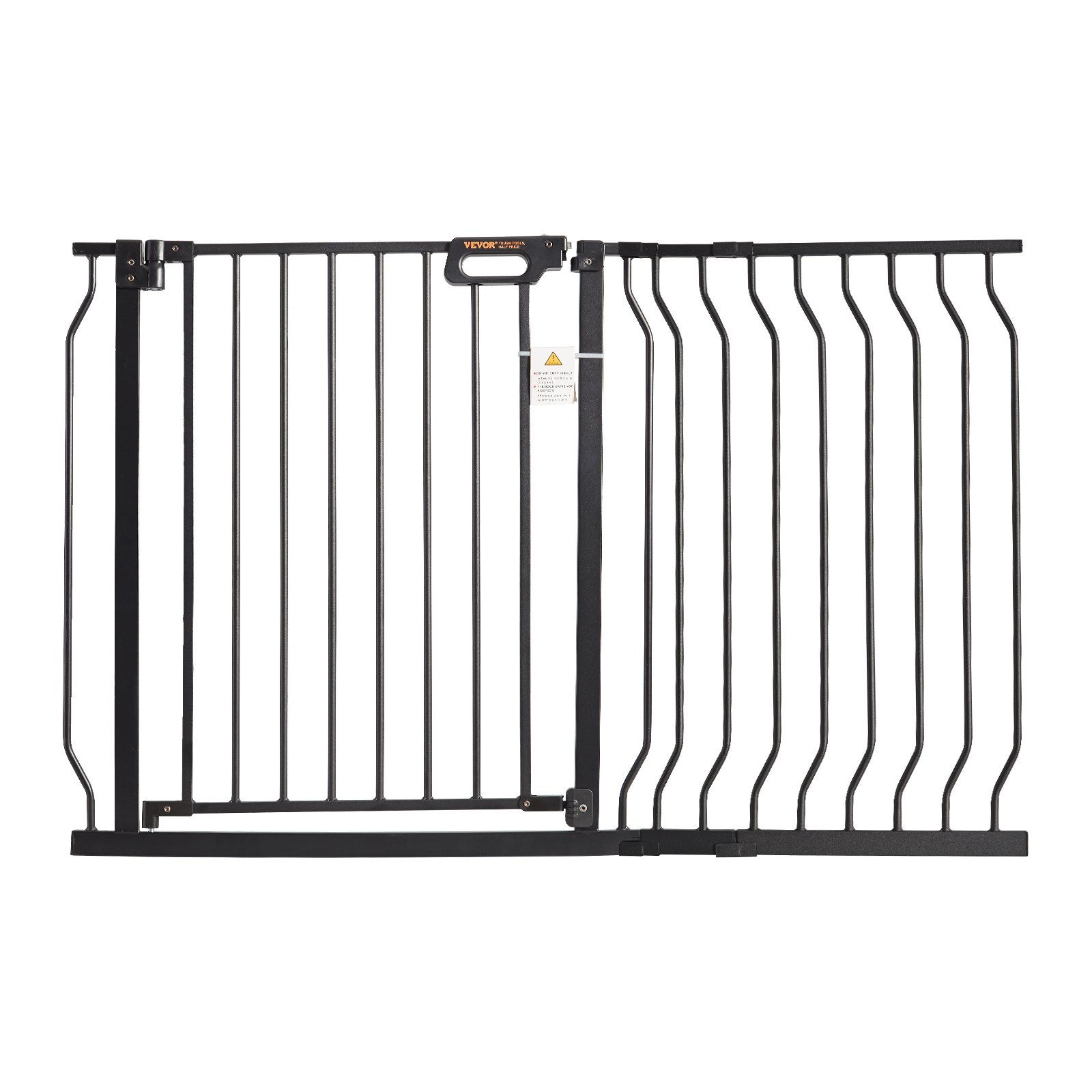 Baby Gate, 749-1229 mm Extra Wide, 762 mm High, Dog Gate for Stairs Doorways and House, Easy Step Walk Thru Auto Close Child Gate Pet Security Gate with Pressure Mount and Wall Mount Kit, Black - Image 1