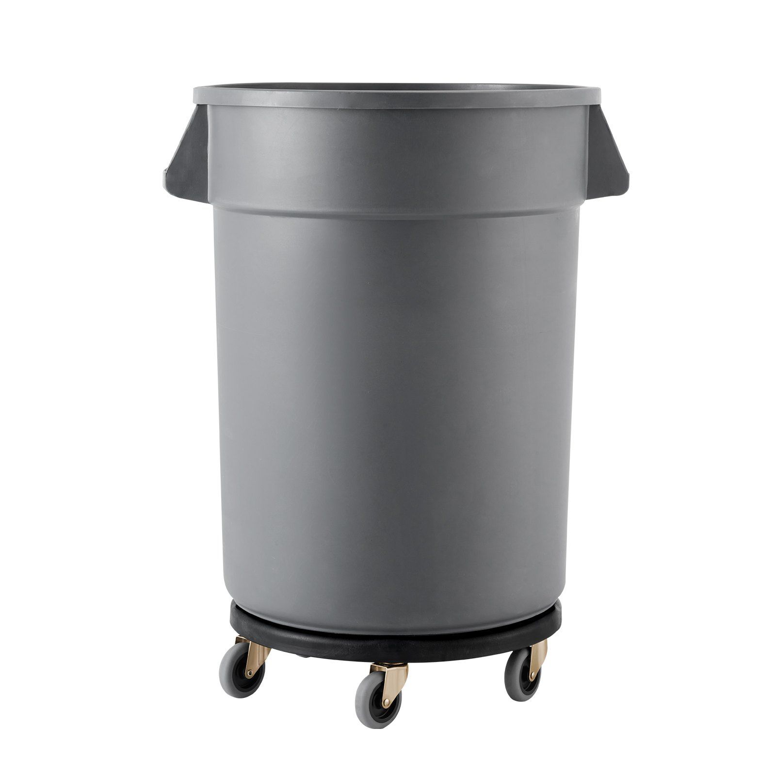 Trash Can Dolly, Fit 20, 32, 44, 55 Gallon Containers, Round Trash Can Roller Base with 4 Lockable Wheels, 500lbs Weight Capacity, Heavy Duty Barrel Dolly, Multi-Functional Rolling Dolly Cart - Image 1