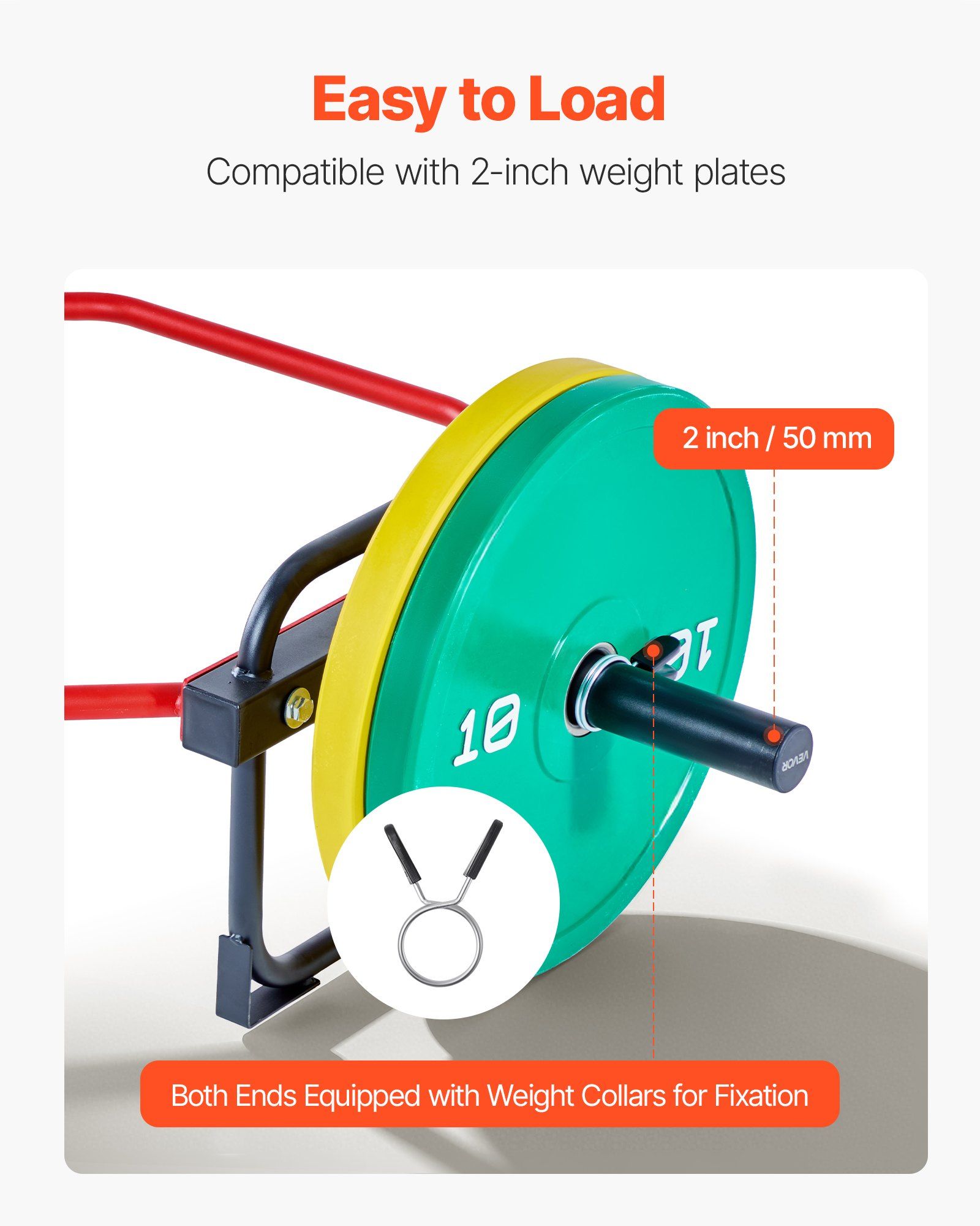 Trap Bar Hex Bar, 50mm Hex Barbell, 240 kg Capacity Shrug Bars, Weightlifting and Strength Training Equipment, Home Gym for Squats, Deadlifts, Shoulder Presses, Red - Image 5