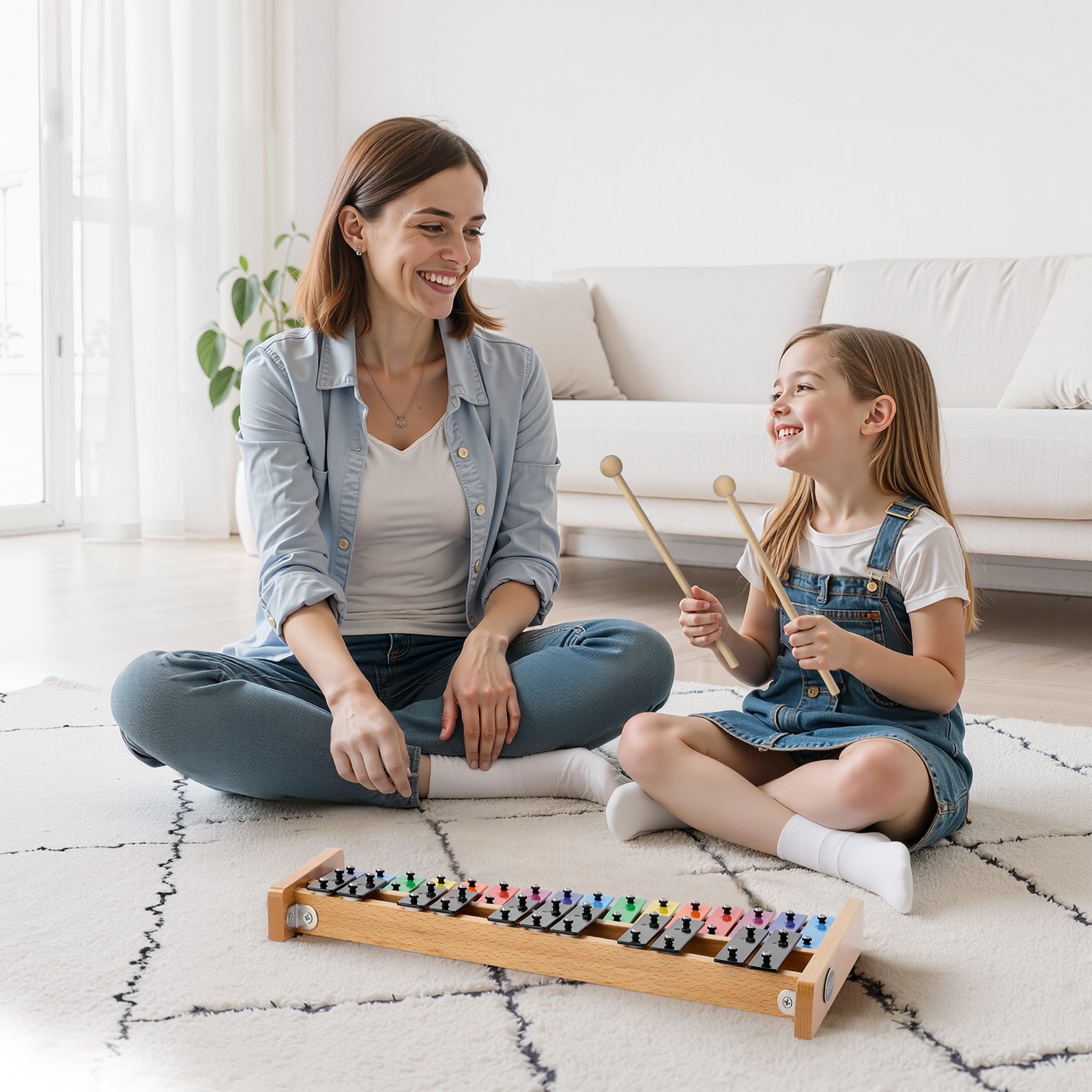 Glockenspiel Xylophone, 27 Notes, Professional Xylophone Percussion Instrument, with Colorful Metal Keys, Includes 4 Mallets, Carrying Bag, Beginner Musical Instrument Kit for Adults and Kids - Image 8
