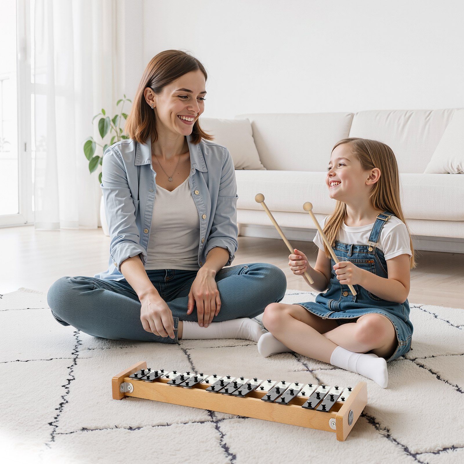 Glockenspiel Xylophone, 27 Notes, Professional Xylophone Percussion Instrument, with Metal Keys, Includes 4 Mallets, Carrying Bag, Beginner Musical Instrument for Adults and Kids Music Teaching - Image 8
