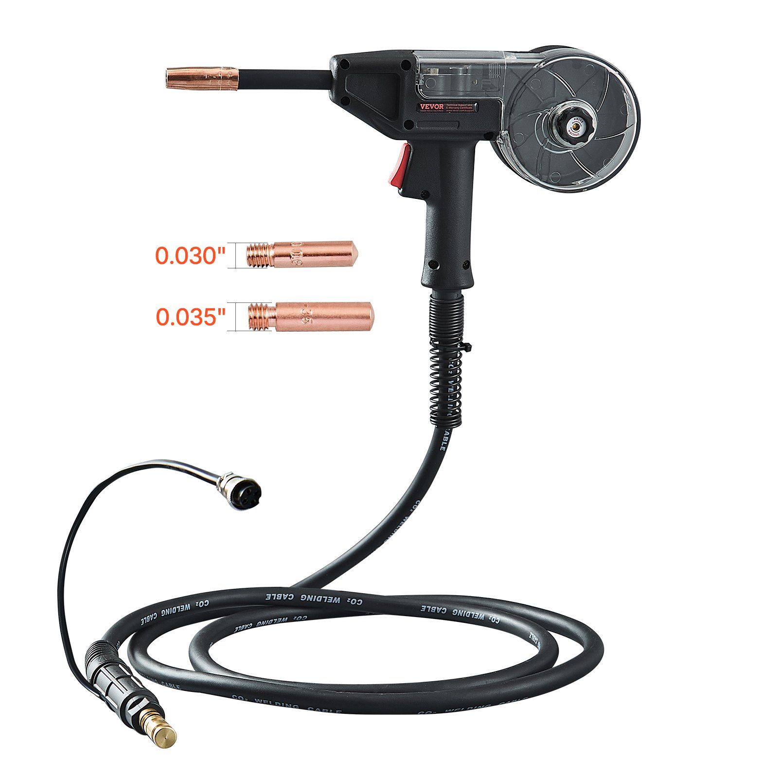 200Amp Spool Gun with 10FT Cable, Compatible with W Weldpro MlG200GDsv200 and MIG155GD Welders, Suitable for 0.030