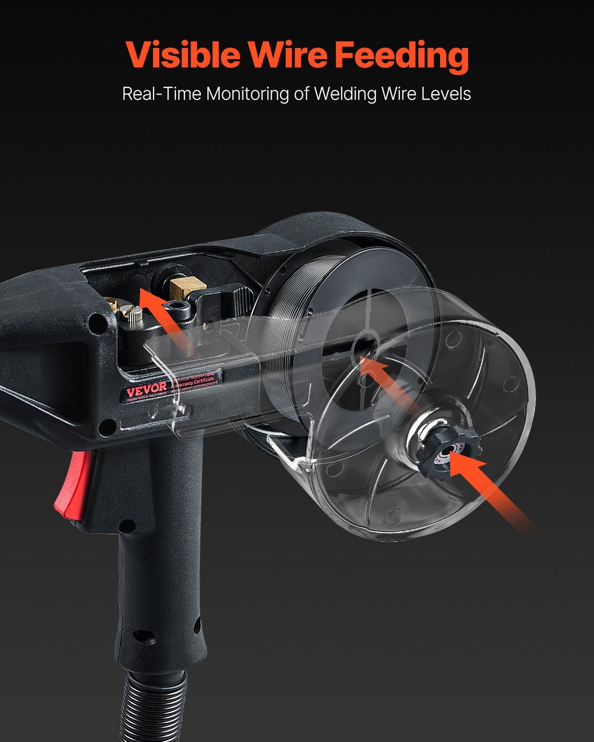 200Amp Spool Gun with 10FT Cable, Compatible with W Weldpro MlG200GDsv200 and MIG155GD Welders, Suitable for 0.030