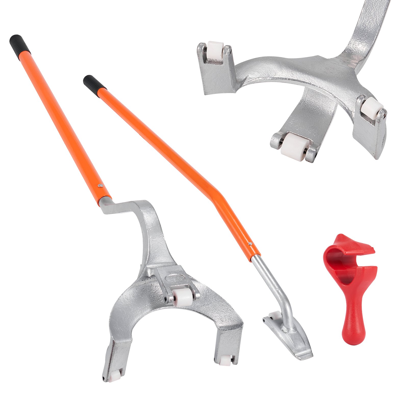Tire Mount Demount Tool, 571-622 mm Manual Steel Tire Changer Mount Demount Removal Tool, with Extra Bead Holder, Tubeless Truck Bead Breaker, 3 PCS Tire Changing Tools, Orange - Image 1
