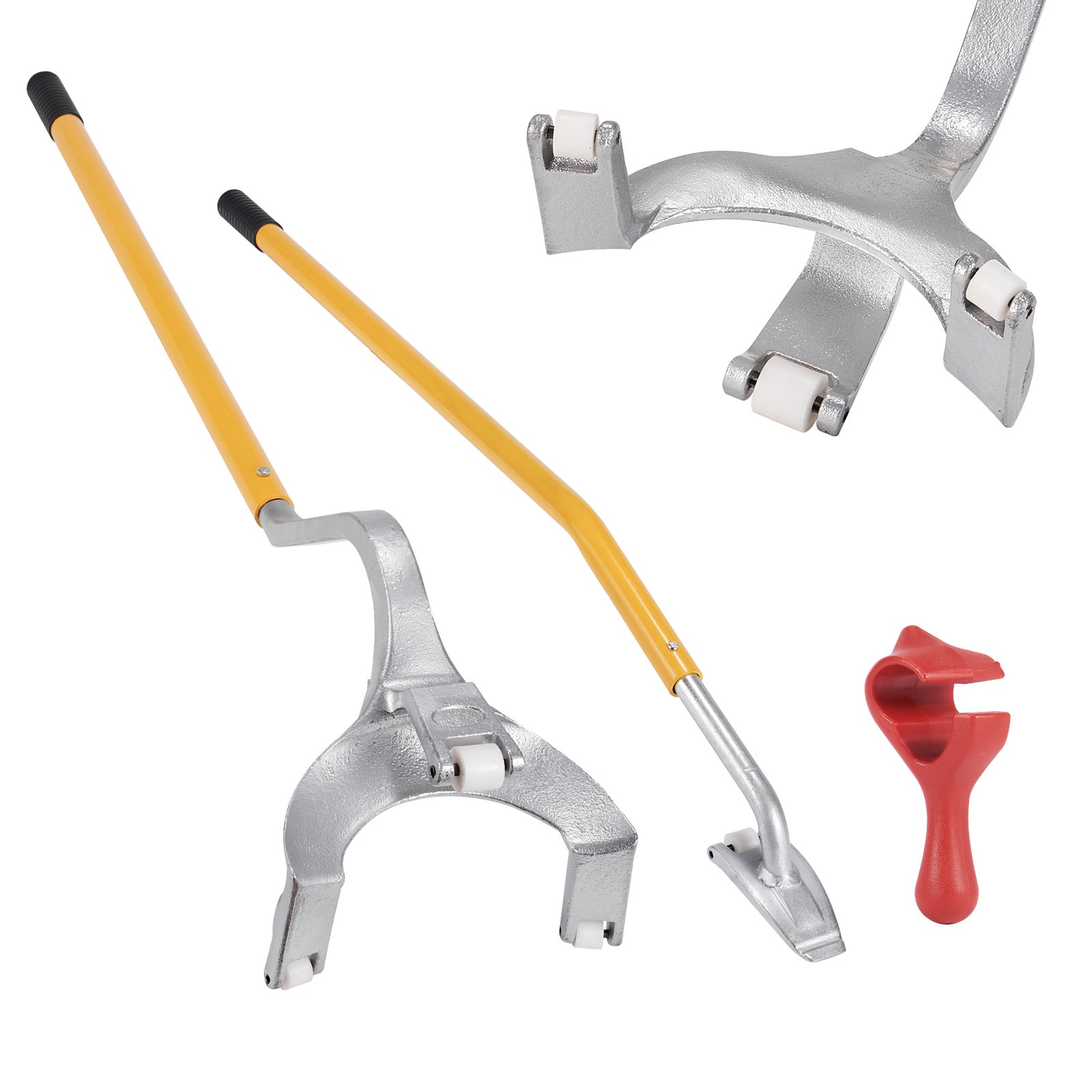 Tire Mount Demount Tool, 571- 622 mm Manual Steel Tire Changer Mount Demount Removal Tool, with Extra Bead Holder, Tubeless Truck Bead Breaker, 3 PCS Tire Changing Tools, Orange - Image 1