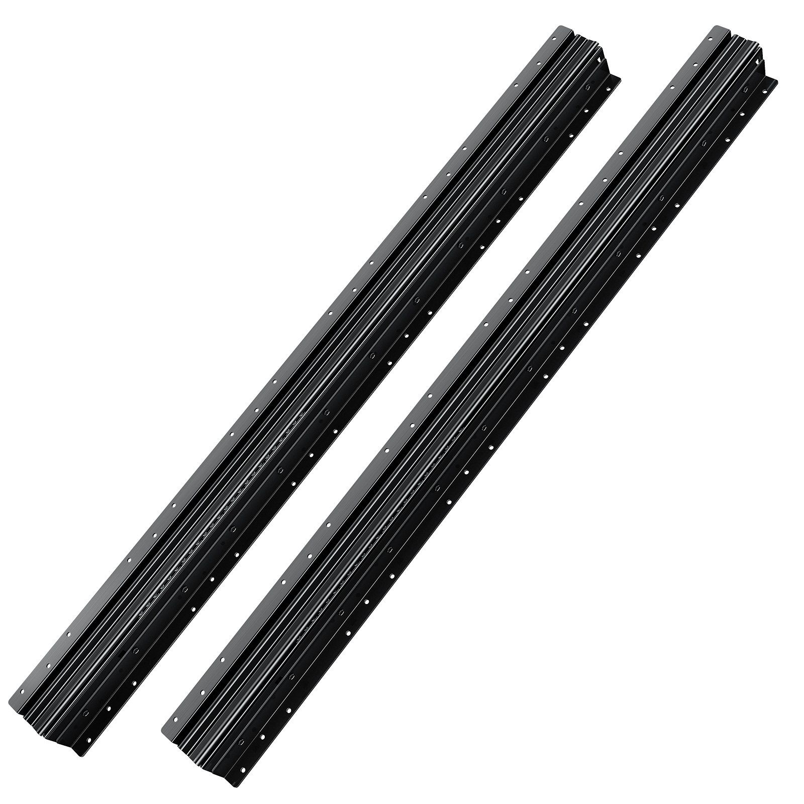 Undermount Drawer Slides, 40 inch, Full Extension Ball Bearing Under Stair Cabinet Rails, 260 LB Load Capacity Heavy Duty Bottom Stair Cabinet Glides Track Runners,for DIY Replacement, Black - Image 1