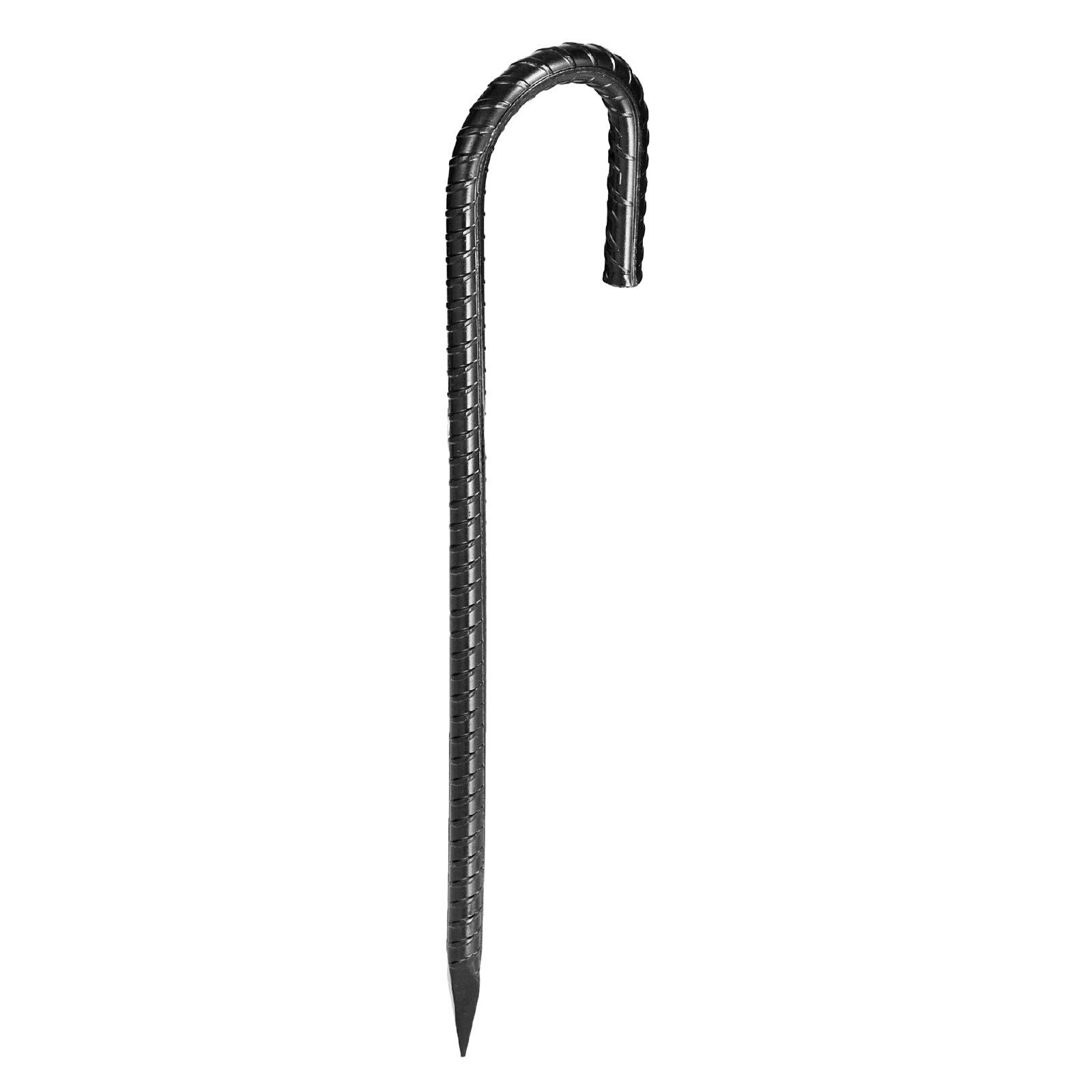 Rebar Stakes, 304.8 mm, Heavy-Duty 10 mm Diameter J Hook, Galvanized Steel Ground Anchors with Chisel Point End & Rust-Resistant Coating, for Gardening Support, Fence, Camping Tents (16-Pack) - Image 1