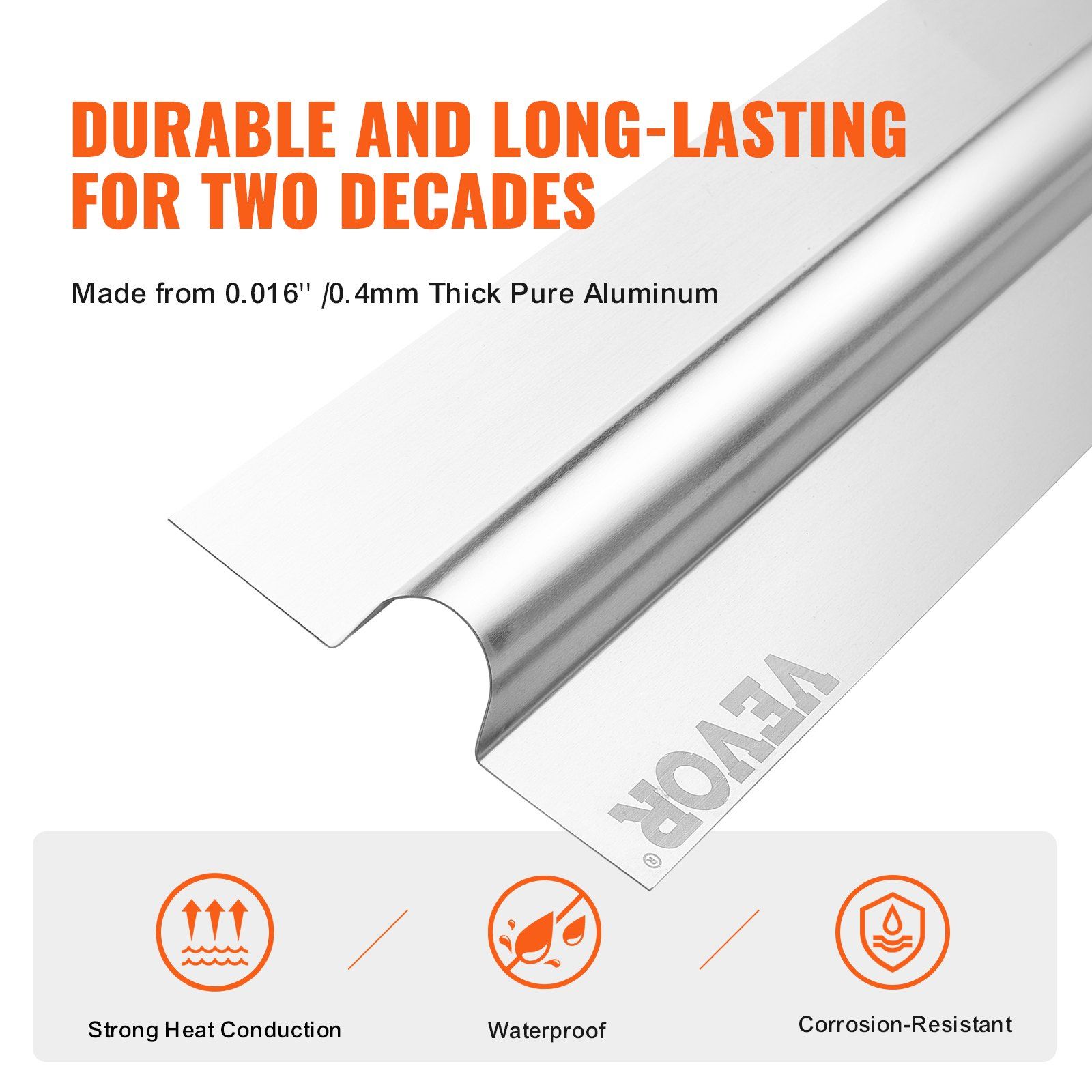PEX Heat Transfer Plates 1.2m, Radiant Heat Plates for 19mm PEX Pipe, Durable Aluminum & Easy Trimming and Install Underfloor Heat Tubing Plates, Perfect for Wooden Floors (100pcs) - Image 5