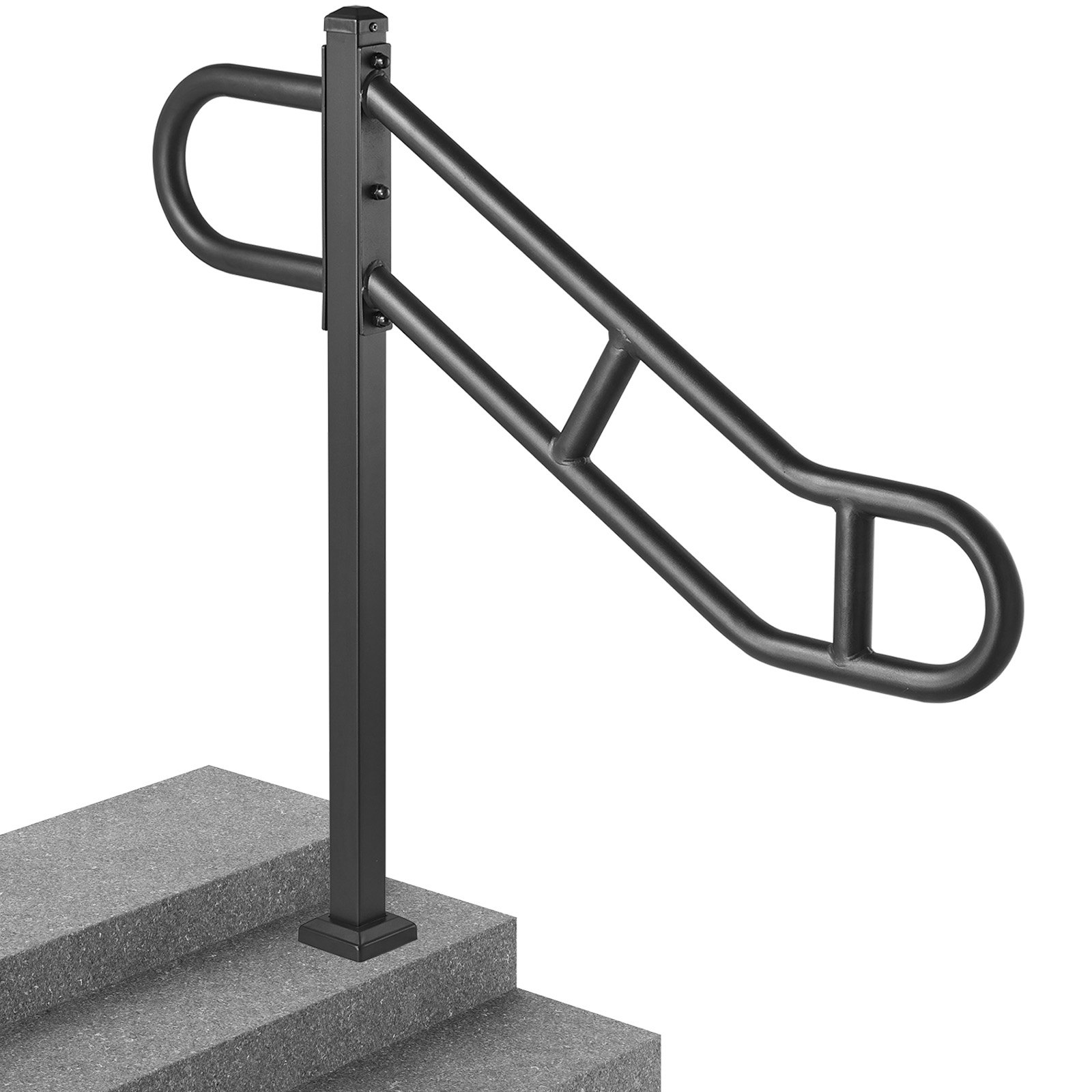 Single Post Handrail for Outdoor 1-3 Steps, 40.5