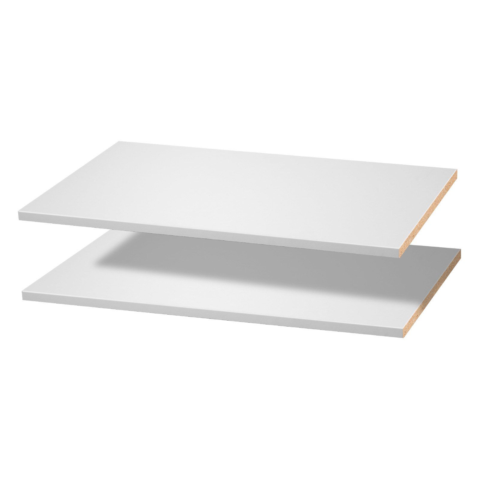 Melamine Shelves, 2 Piece, Wooden Cabinet Shelves Cut to Size for Closet System, Replacement Cabinet Shelf, Versatile Use Wardrobe Board for Closets, Cabinets, or any custom Shelving Needs - Image 1