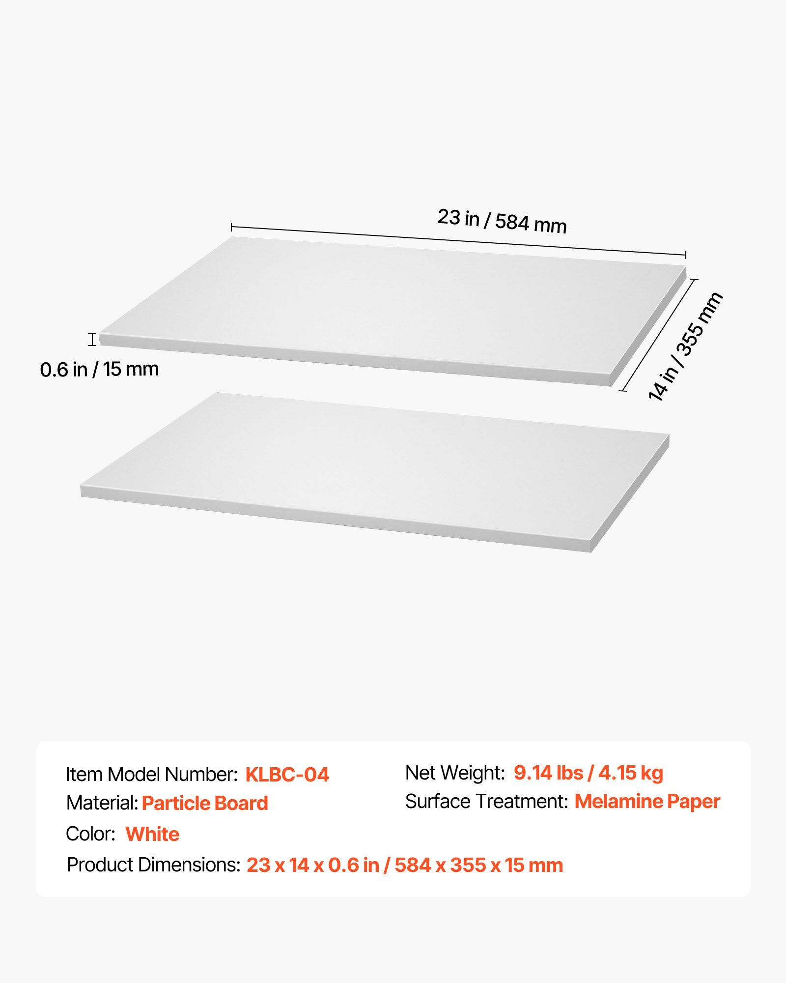 Melamine Shelves, 2 Piece, Wooden Cabinet Shelves Cut to Size for Closet System, Replacement Cabinet Shelf, Versatile Use Wardrobe Board for Closets, Cabinets, or any custom Shelving Needs - Image 7