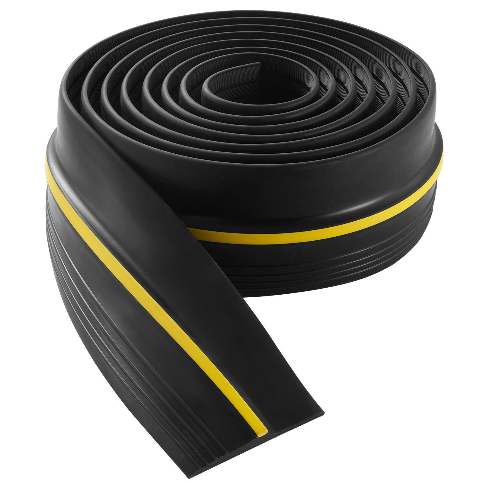 Garage Door Threshold Seal Strip, 12 FT Universal Garage Door Floor Seal Strip with Adhesive, Garage Door Bottom Weatherproof Strip, Upgraded Thick PVC DIY Weather Stripping Replacement, Black - Image 1