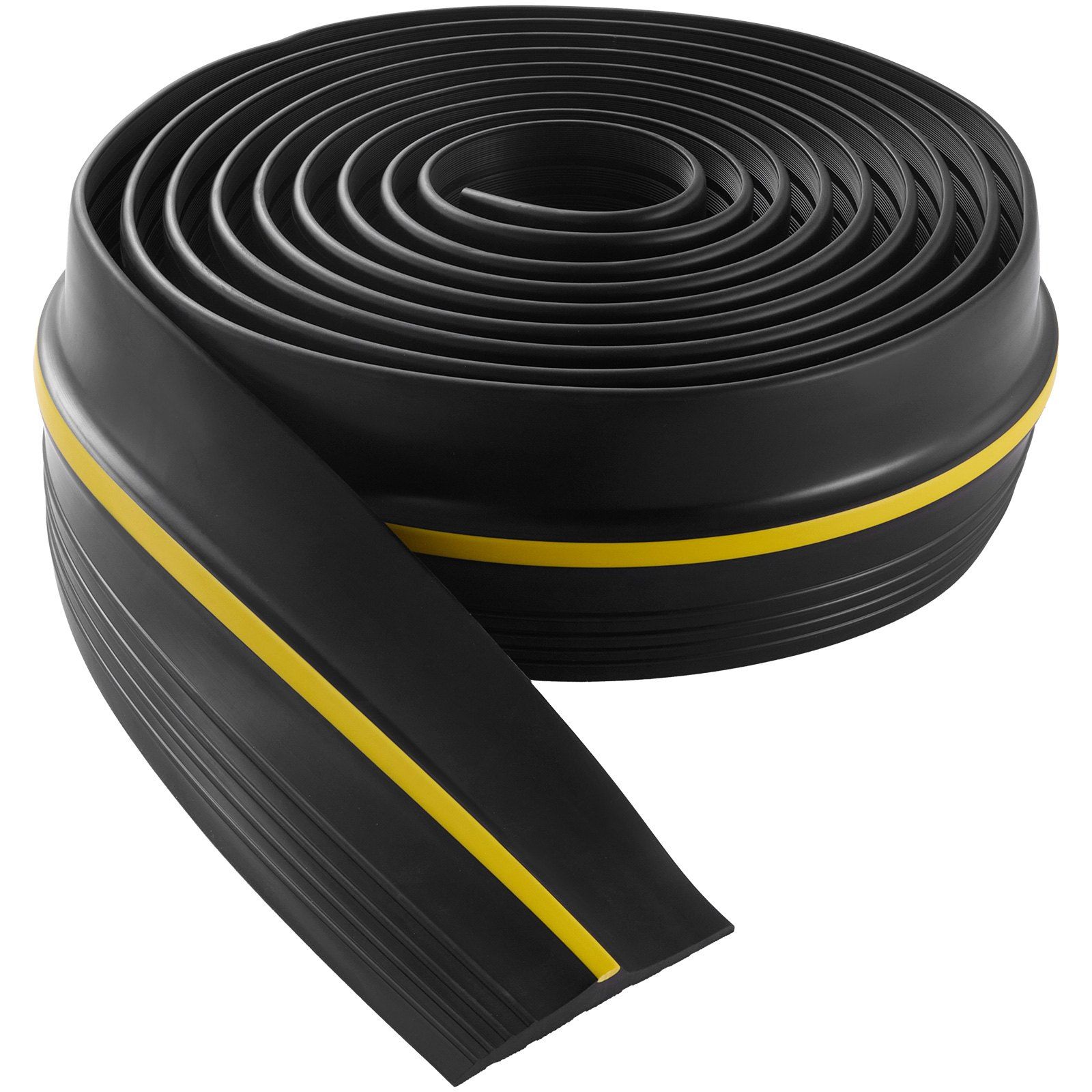 Garage Door Threshold Seal Strip, 16.5 FT Universal Garage Door Floor Seal Strip with Adhesive, Garage Door Bottom Weatherproof Strip, Upgraded Thick PVC DIY Weather Stripping Replacement, Black - Image 1