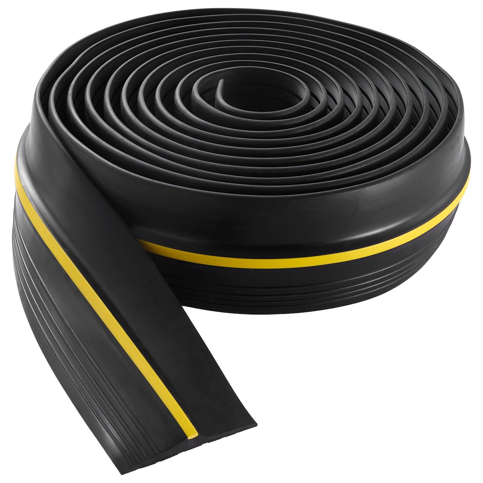 Garage Door Threshold Seal Strip, 20 FT Universal Garage Door Floor Seal Strip with Adhesive, Garage Door Bottom Weatherproof Strip, Upgraded Thick PVC DIY Weather Stripping Replacement, Black - Image 1