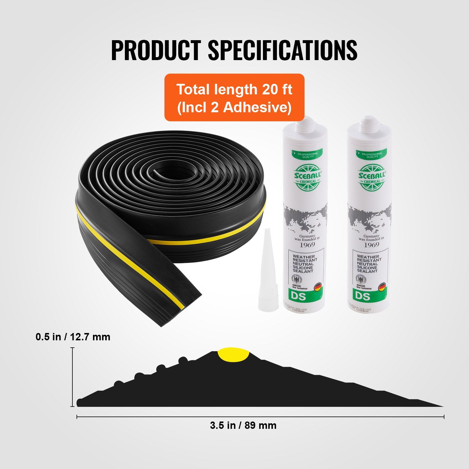 Garage Door Threshold and Bottom Seals Kit, 20 FT U Shape+O Ring Universal Garage Door Bottom Seal Weatherstrip PVC, Combine with Weatherproof Garage Threshold Seal Strip with Adhesive, Black - Image 6
