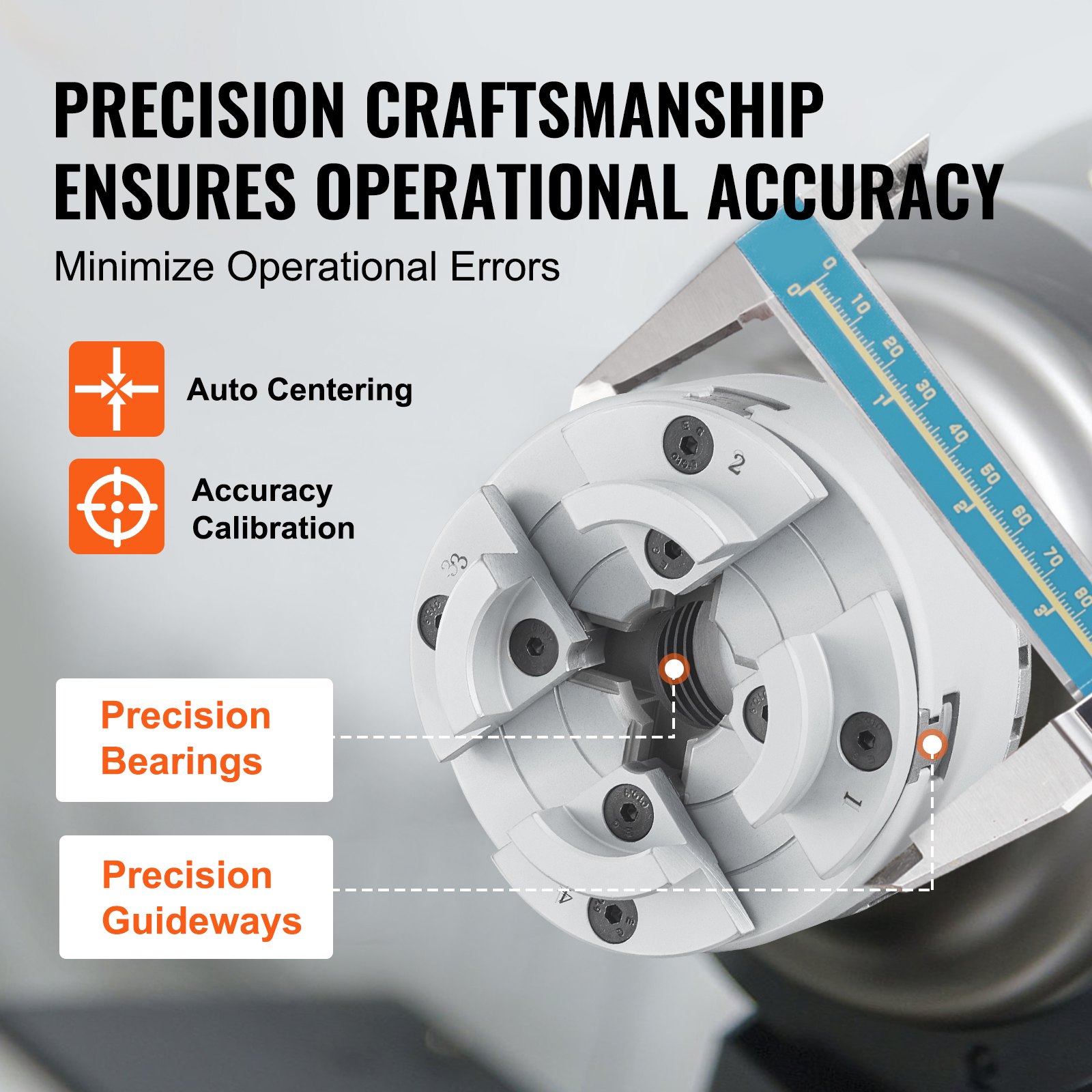 KP96 Lathe Chuck, 4-Jaw 96 mm Diameter, Metal Lathe Chuck Turning Machine Accessories, Self-centering Tool, for Lathe, Precision Machining, Grinding Machines, Milling Machines - Image 3