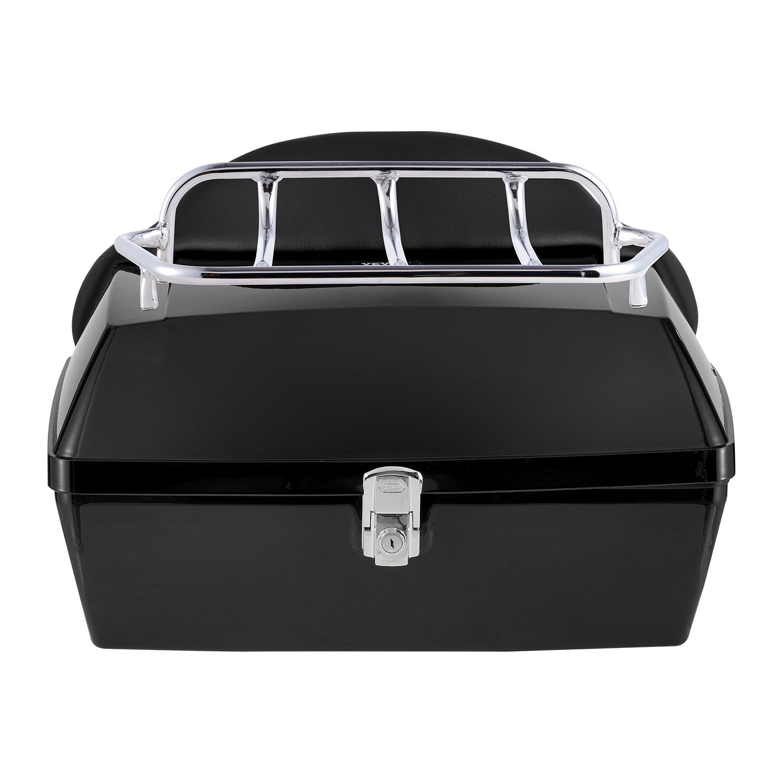 Motorcycle Top Case, Universal Durable PP Material Motorbike Tail Box with Reflective Panel, 48L Waterproof Detachable Motorcycle Top Box with Multi-Hole Base, Fit for 99% of Motorcycle Frames - Image 1