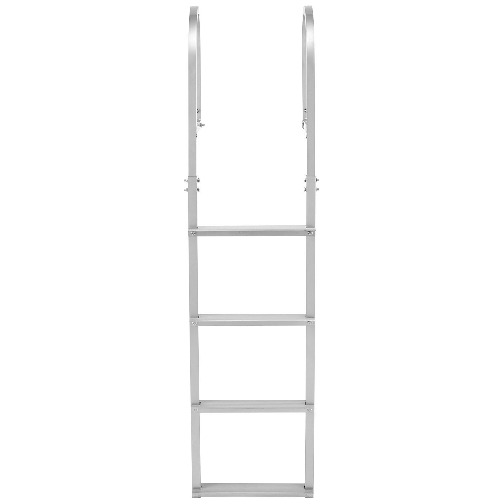 Removable Dock Ladder, 4 Steps, Aluminum Alloy Pontoon Boat Swim Ladder, with Non-Slip Wide Steps, 227 kg Weight Capacity, Quick Release Design, for Lake Swimming, Pool, Boat, Marine Boarding - Image 1