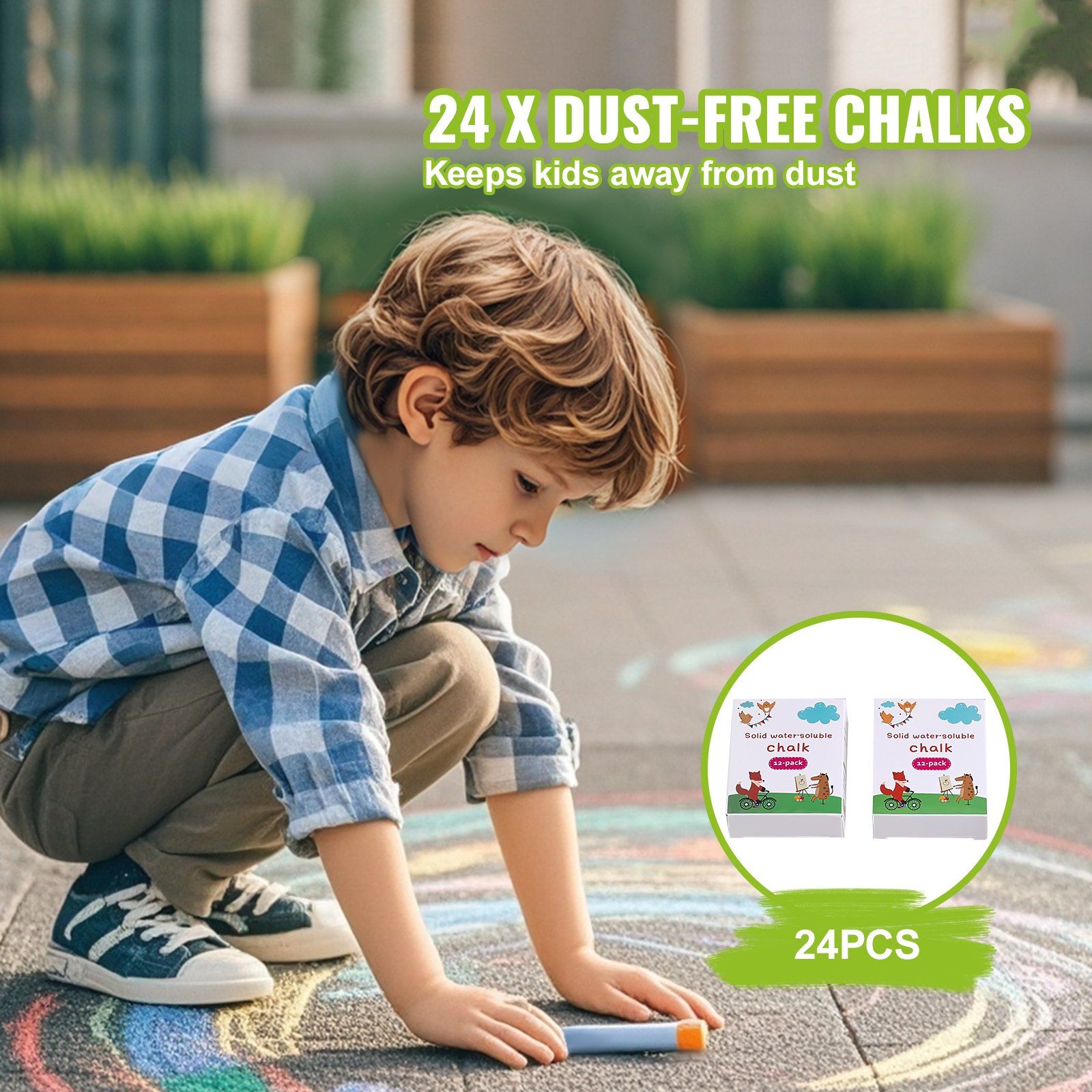 Easel Accessory Set, 32 PCS Kid's Art Easel Painting Kit Including Chalks, Dry-Erase Markers & Paper Rolls, Supplies Set for Tabletop Art Easel, Painting Accessories for Toddlers Boys and Girls - Image 5