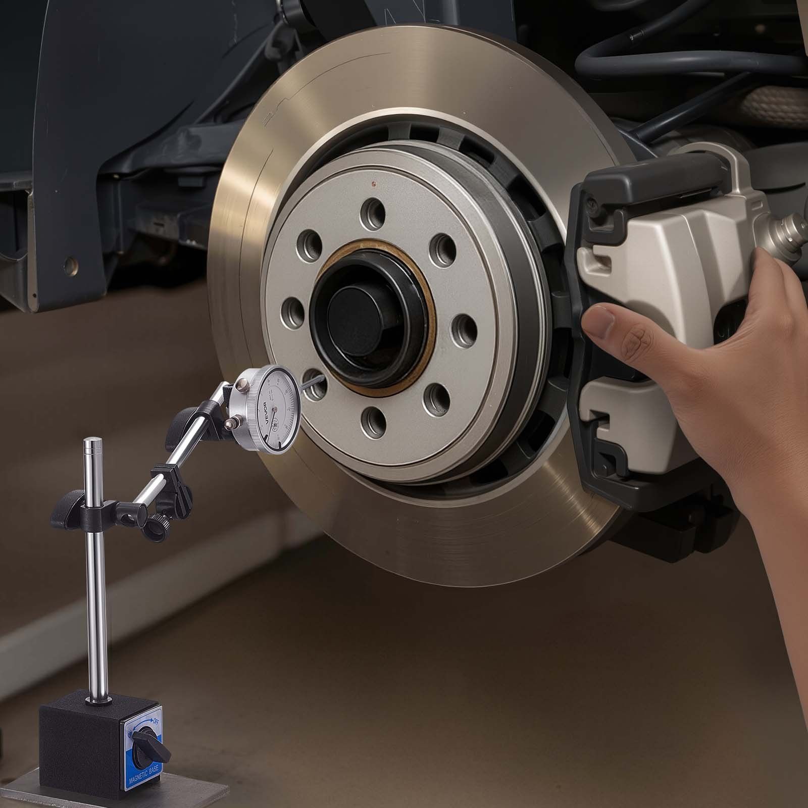 Dial Test Indicator with Dual Rod Stand and Storage Case, 0.03 mm Accuracy, 0-25.4mm Range, Fine Adjustable Long Arm, Non-Magnetic Centering Rods for Machine Set-Up, Narrow Area Measurement - Image 8