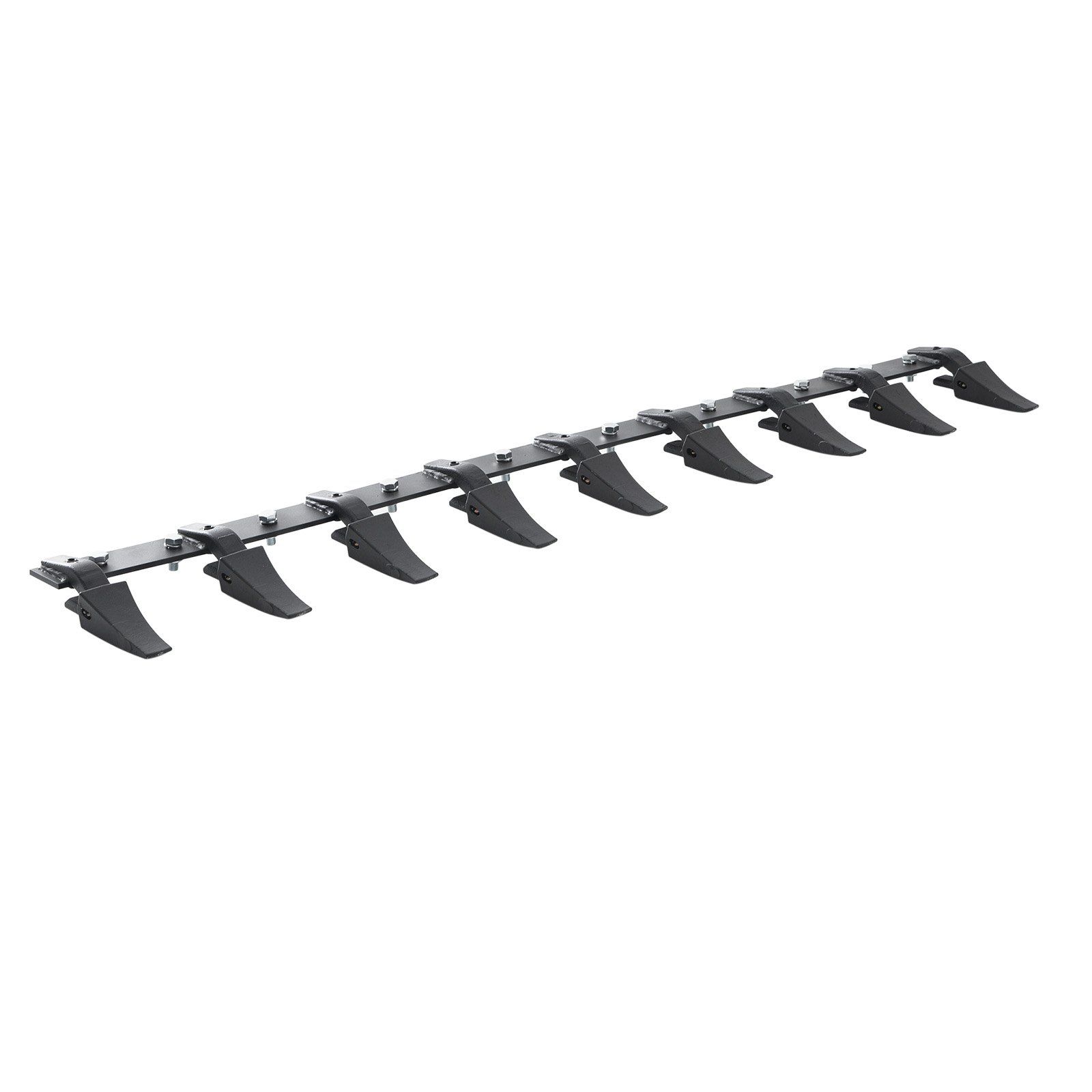 Bucket Tooth Bar, 1800mm, Heavy Duty Tractor Bucket 9 Teeth Bar for Loader Tractor Skidsteer, 2000 kg Load-Bearing Capacity Bolt On Design, for Efficient Soil Excavation and Bucket Protection - Image 1