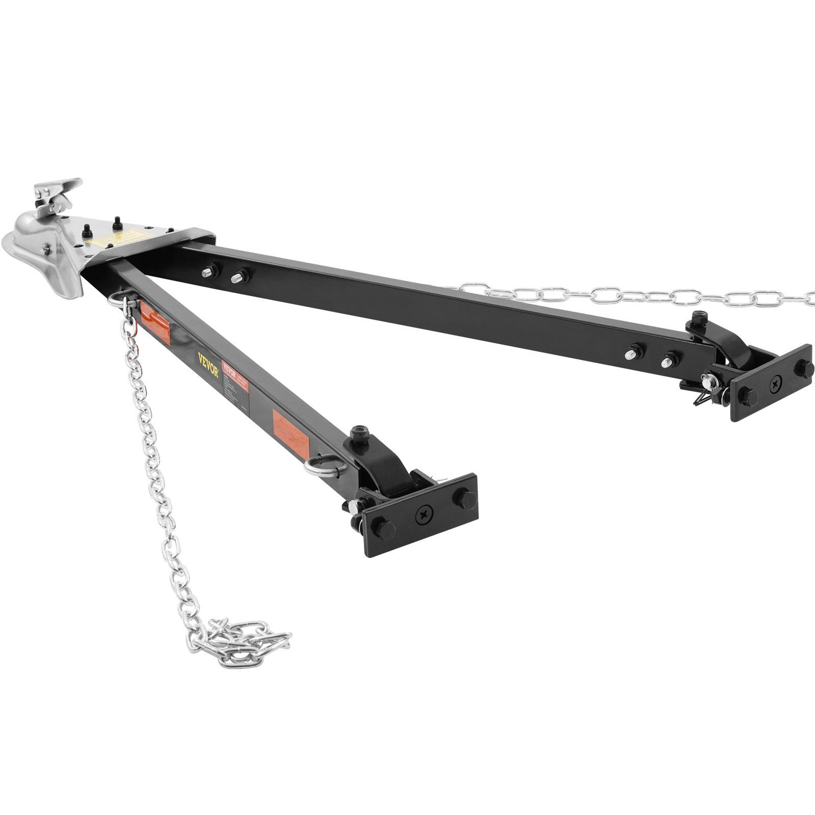 Tow Bar, 2495 kg Towing Capacity with Chains, Powder-Coating Alloy Steel Bumper-Mounted Universal Towing Bar, Coupler Fits 5cm Ball Hitch, 100 cm Opening Width, for RV Car Trailer Truck - Image 1