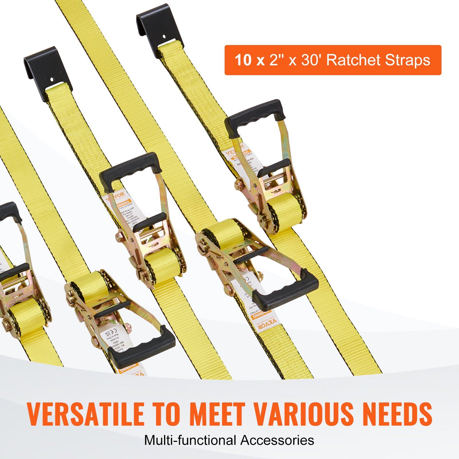 10 Pack Ratchet Tie Down Straps 10000 lbs 2 - Image 5