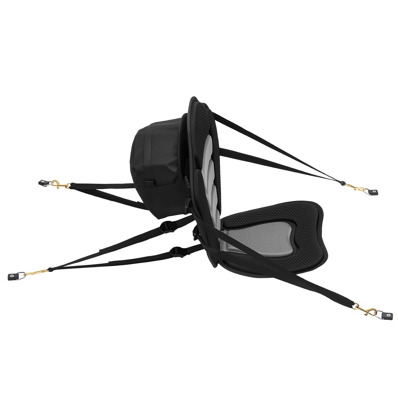 Kayak Seat, 1 Pack 12 mm Thick, Universal Paddle Board Seat with Back Support, Sit-on-Top Soft Padded Cushion with Storage Bag & Adjustable Straps for SUP, Canoe, Fishing Boat, Inflatable Kayak - Image 1