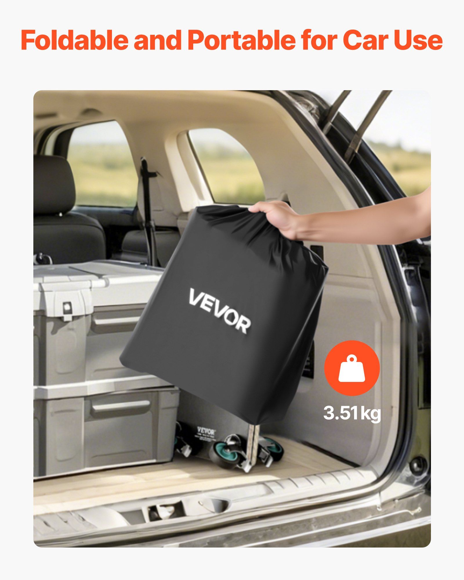 Hitch Cargo Carrier Bag, Waterproof 840D PVC, 152 x 61 x 62 cm (20 Cubic Feet), Heavy Duty Cargo Bag for Truck Bed Storage with 6 Reinforced Straps, Suitable for Car SUV Vans Hitch Basket - Image 6