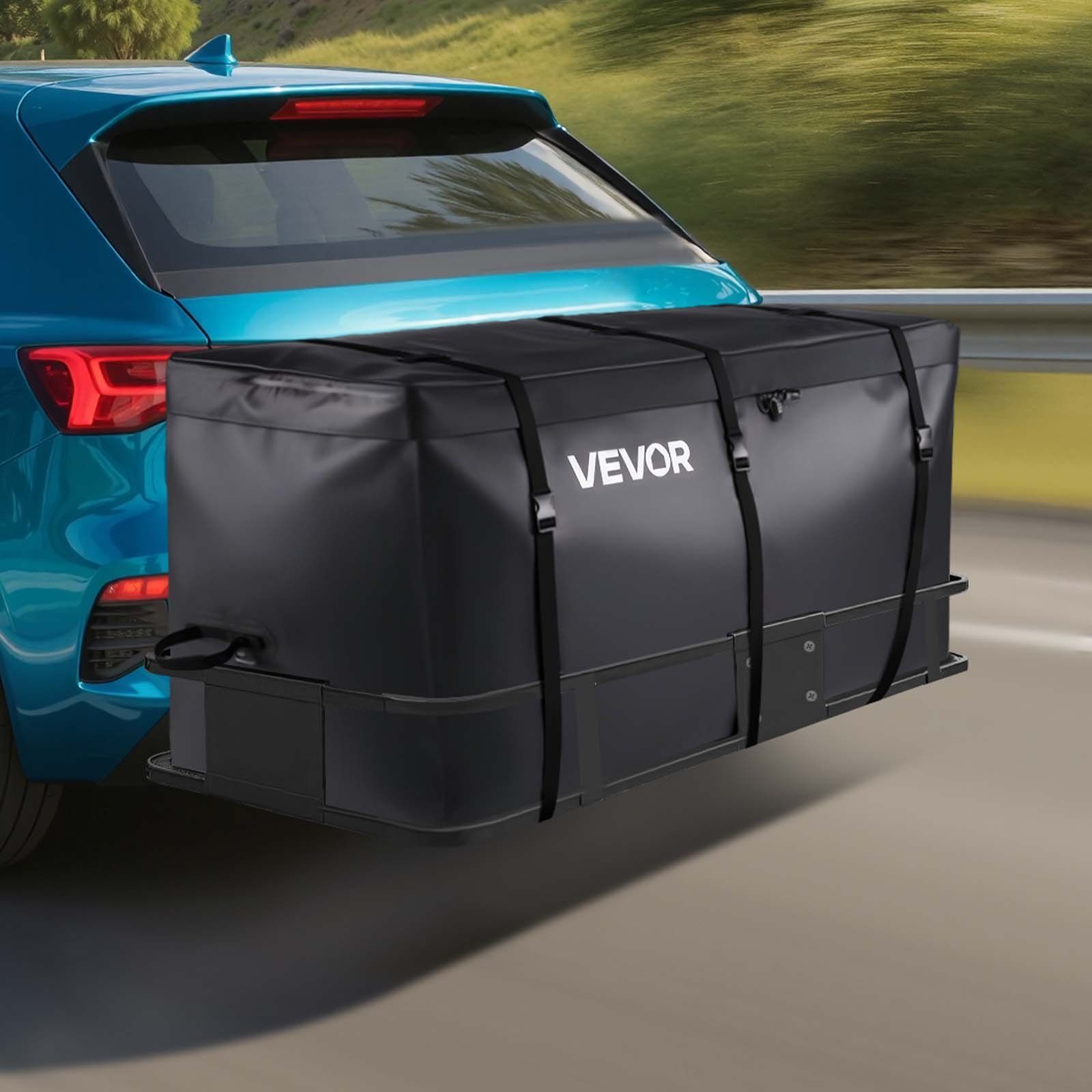 Hitch Cargo Carrier Bag, Waterproof 840D PVC, 152 x 61 x 77.8 cm (25 Cubic Feet), Heavy Duty Cargo Bag for Truck Bed Storage with Reinforced Straps, Suitable for Car SUV Vans Hitch Basket - Image 8