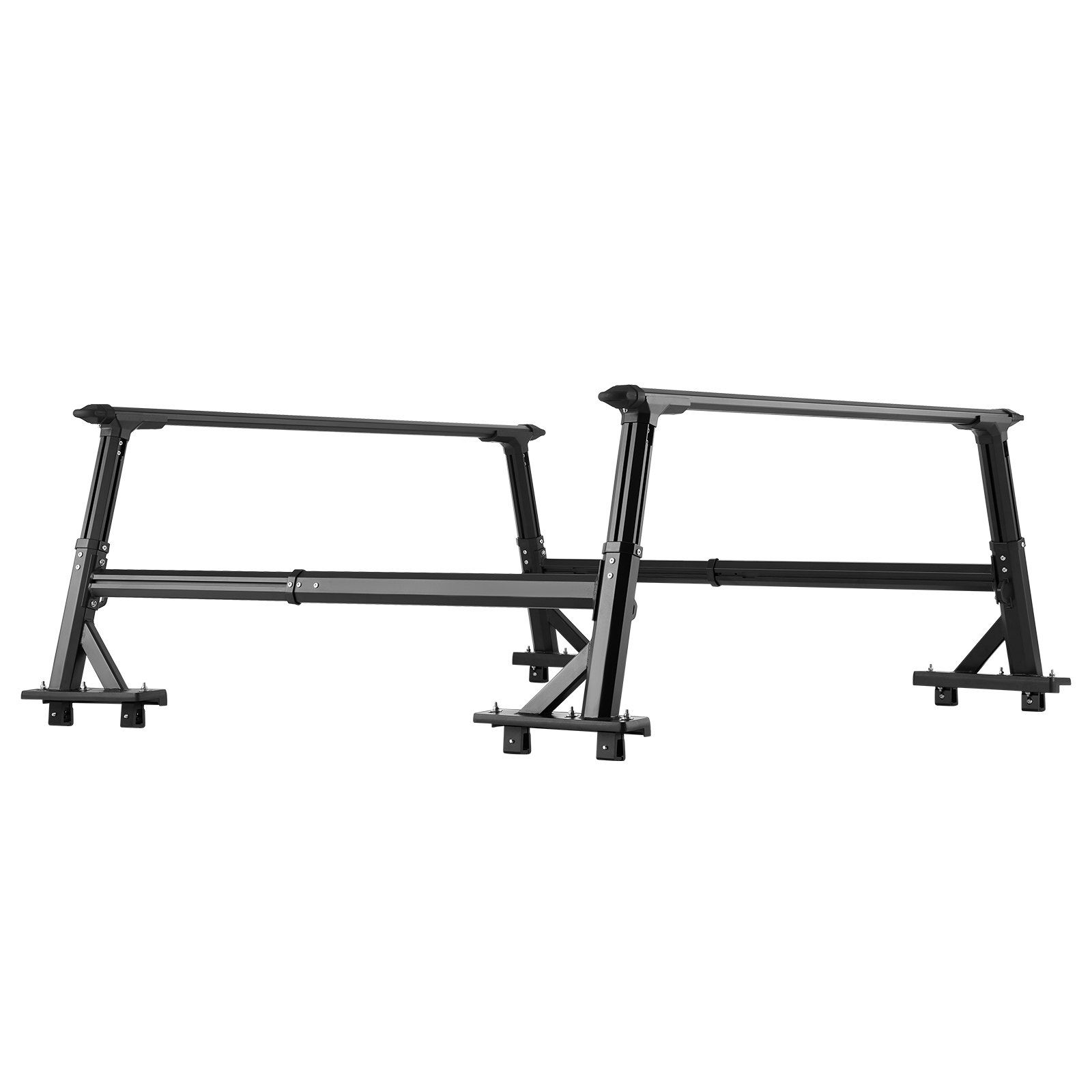 Truck Ladder Rack, 53.3-80.01 cm Height, Adjustable Non-Drilling Aluminum Cargo Rack with Sidebar, 362.9 kg Static Capacity, Ideal for Canoes, Surfboards, Ladders, Lumber, Tents & Large cargo - Image 1