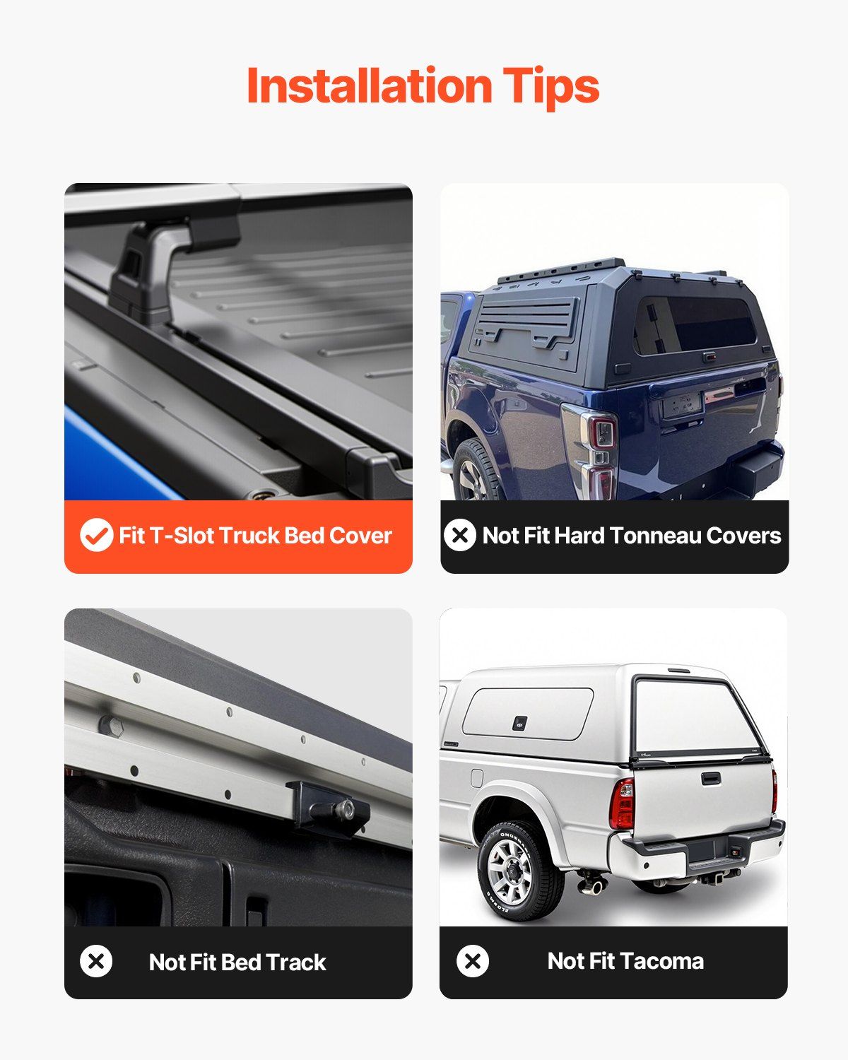 Truck Ladder Rack, 53.3-80.01 cm Height, Adjustable Non-Drilling Aluminum Cargo Rack with Sidebar, 362.9 kg Static Capacity, Ideal for Canoes, Surfboards, Ladders, Lumber, Tents & Large cargo - Image 7