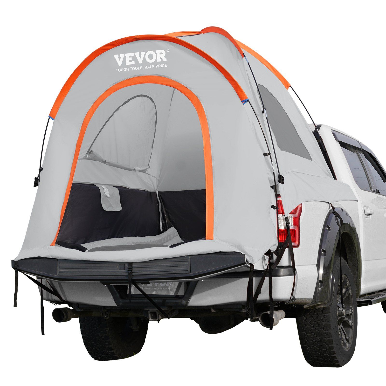 Truck Bed Tent, 6.4'-6.7' Pickup Truck Tent with Rain Layer and Carry Bag, Waterproof PU2000mm Double Layer Truck Tent, Accommodate 2-3 Person, for Camping Traveling Outdoor Activities - Image 1