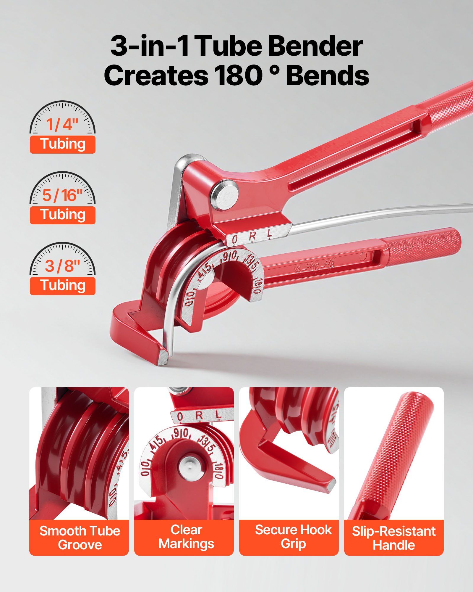 Brake Line Repair Kit, 45° Single Brake Line Flaring Tool Kit, 7.6m x 4.76mm Copper-Coated Brake Line with 20 Fittings & 2 Unions, 3-in-1 Tube Bender, Tube Cutter Included - Image 6