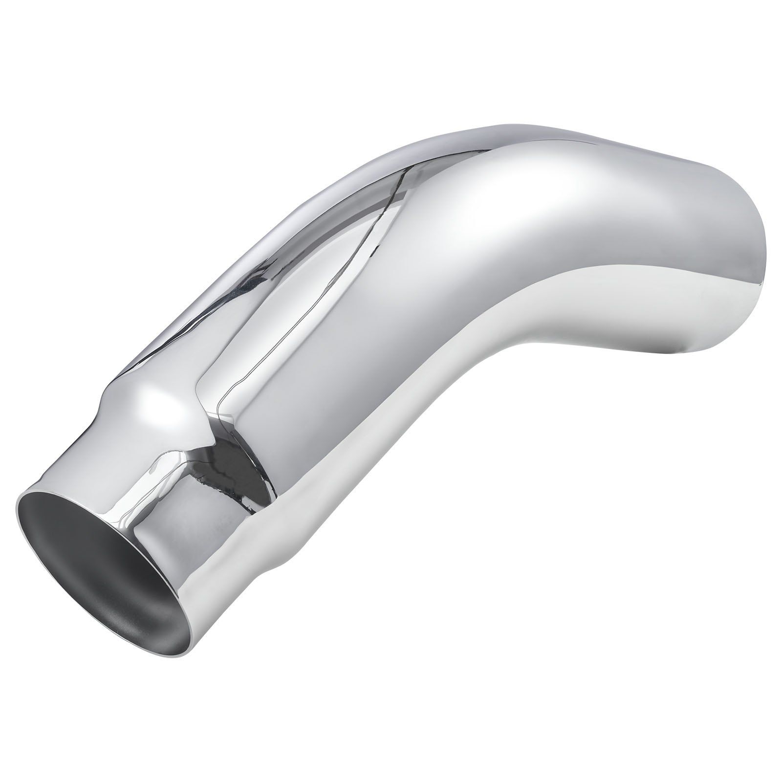 Elbow Exhaust Tip, 127mm Inlet, 152.4mm Outlet, 584mm Overall Length, Chrome Turn Down Exhaust Tip with Clamp for Truck, Sedan, Sports Car, SUV, Chrome Structure for High Temperature Resistance - Image 1