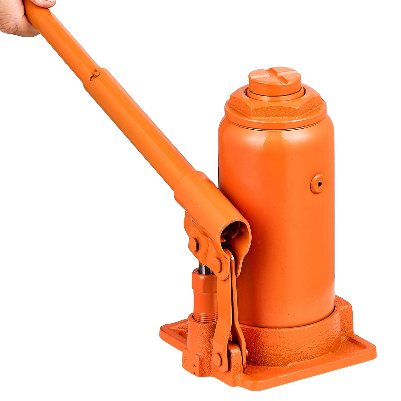 Hydraulic Bottle Jack, 12 Ton (26455.5 lbs) Capacity, 205-400 mm Lifting Range, Heavy Duty Welded Bottle Jack for Car, SUV, Pickup, Auto Repair, House Lift and Agricultural Equipment, Orange - Image 1