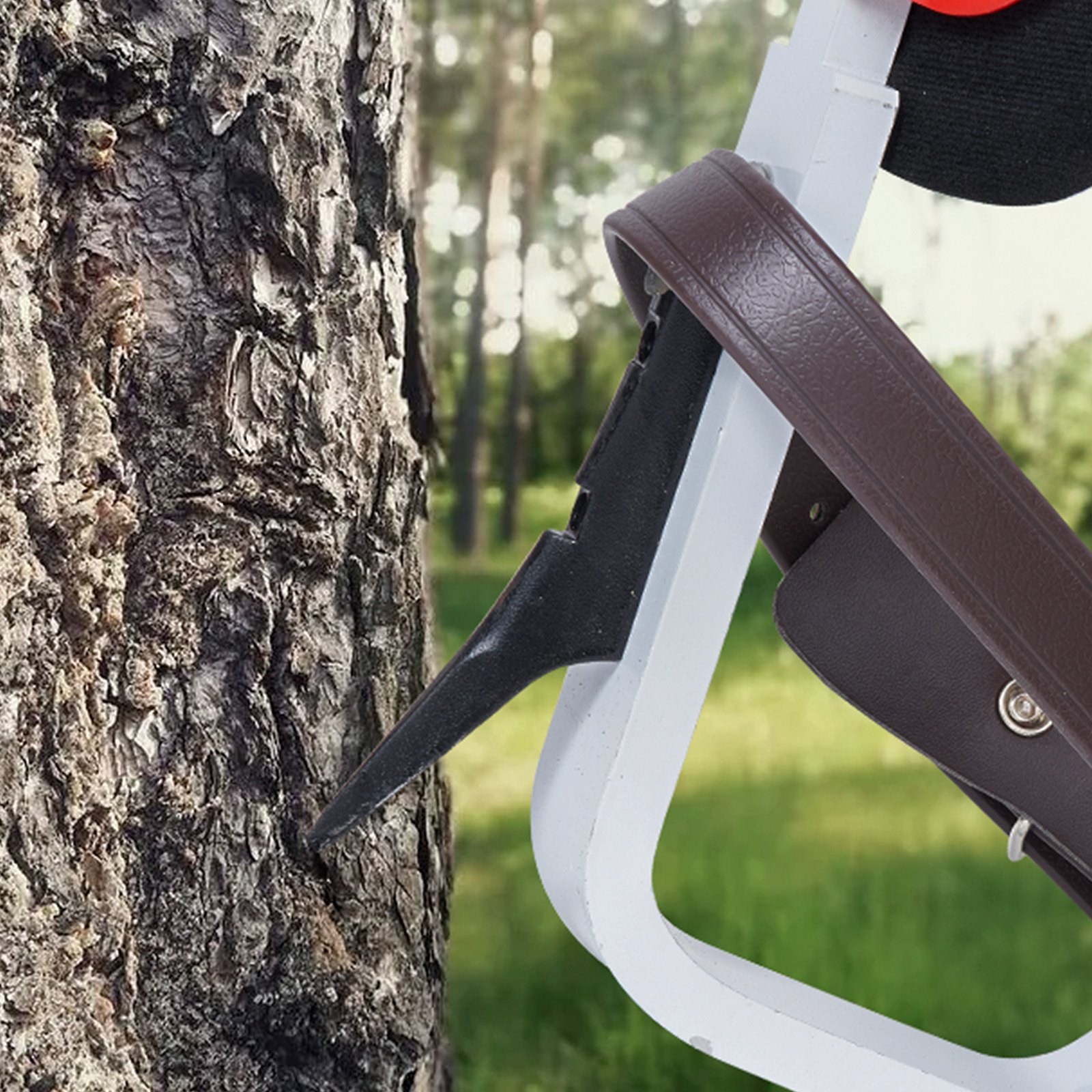 Tree Climbing Spikes, 1 Pair Aluminum Climbing Spurs, 350lbs Load Capacity Tree Climbing Gear with Straps and Spike Protectors, Arborist Equipment for Climbers, Hunting, Fruit Picking, Red - Image 8