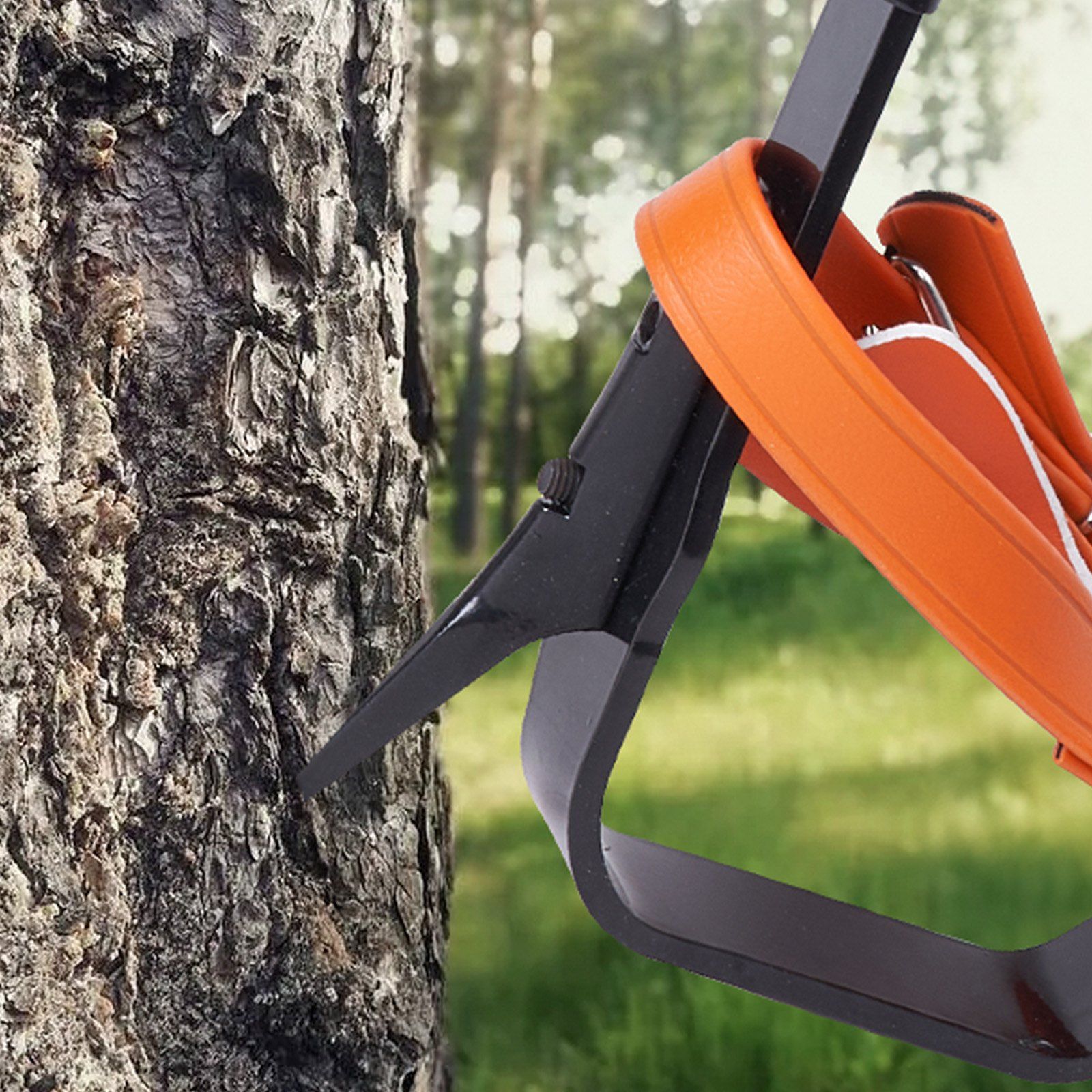 Tree Climbing Spikes Set, 1 Pair Alloy Steel Climbing Spurs with Safety Rope and Safety Harness, 350lbs Load Capacity Tree Climbing Gear, Arborist Equipment for Climbers, Fruit Picking, Orange - Image 8