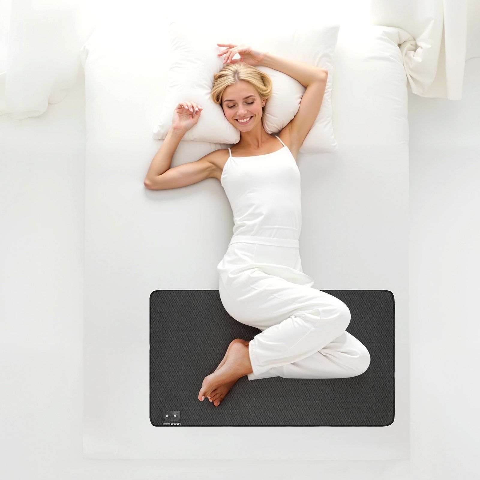 Grounding Mat, 680 x 990 mm Anti-Slip PU Leather Earthing Mat, with 15 Feet Grounding Cord, Grounding Pad for Sleep, Boost Energy, Improve Sleep, Reduce Anxiety at Home Office or Work - Image 8
