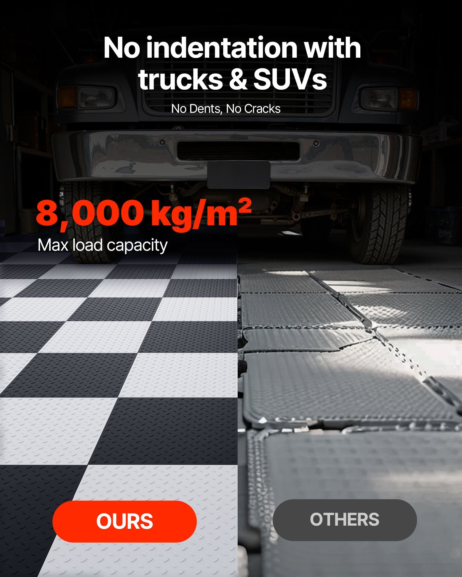 Garage Floor Tiles Interlocking, 16 Pack 513 x 513 x 5 mm Interlocking Modular Garage Flooring Tiles, Diamond Plate Slip-Resistant PVC Mats for Workshop,Warehouse,Tool Room, Graphite Gray - Image 4